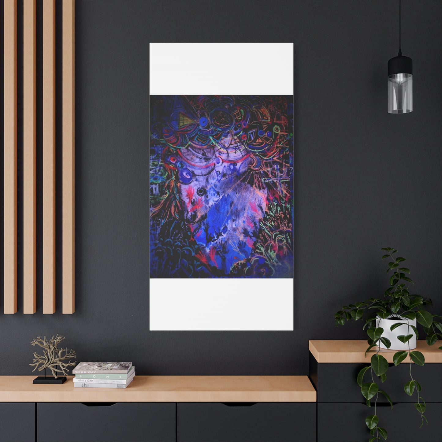soul_extractions - Abstract Neon Canvas Art - Vibrant Psychedelic Wall Decor