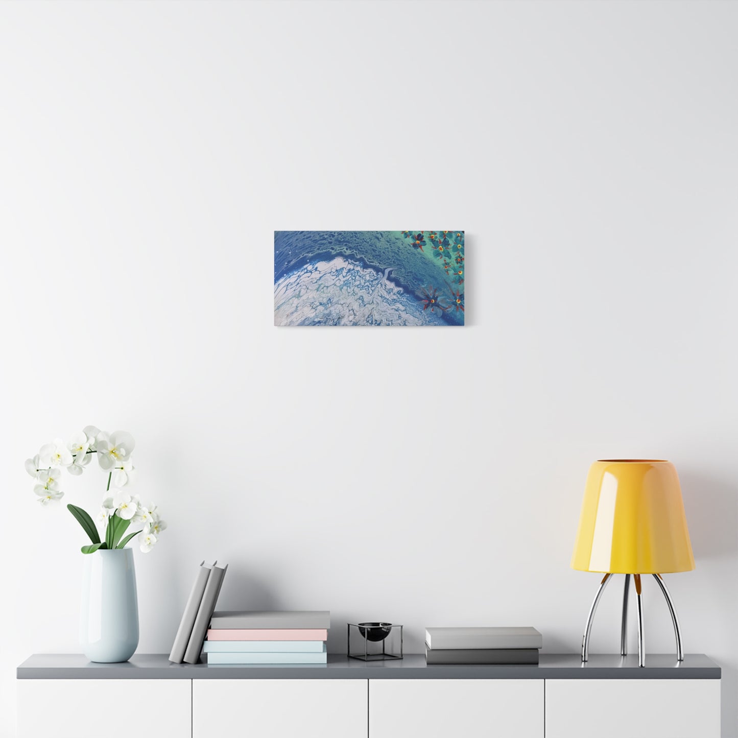 floetrol&flowers - Abstract Matte Canvas Print — Floral Accents Stretched Wall Art