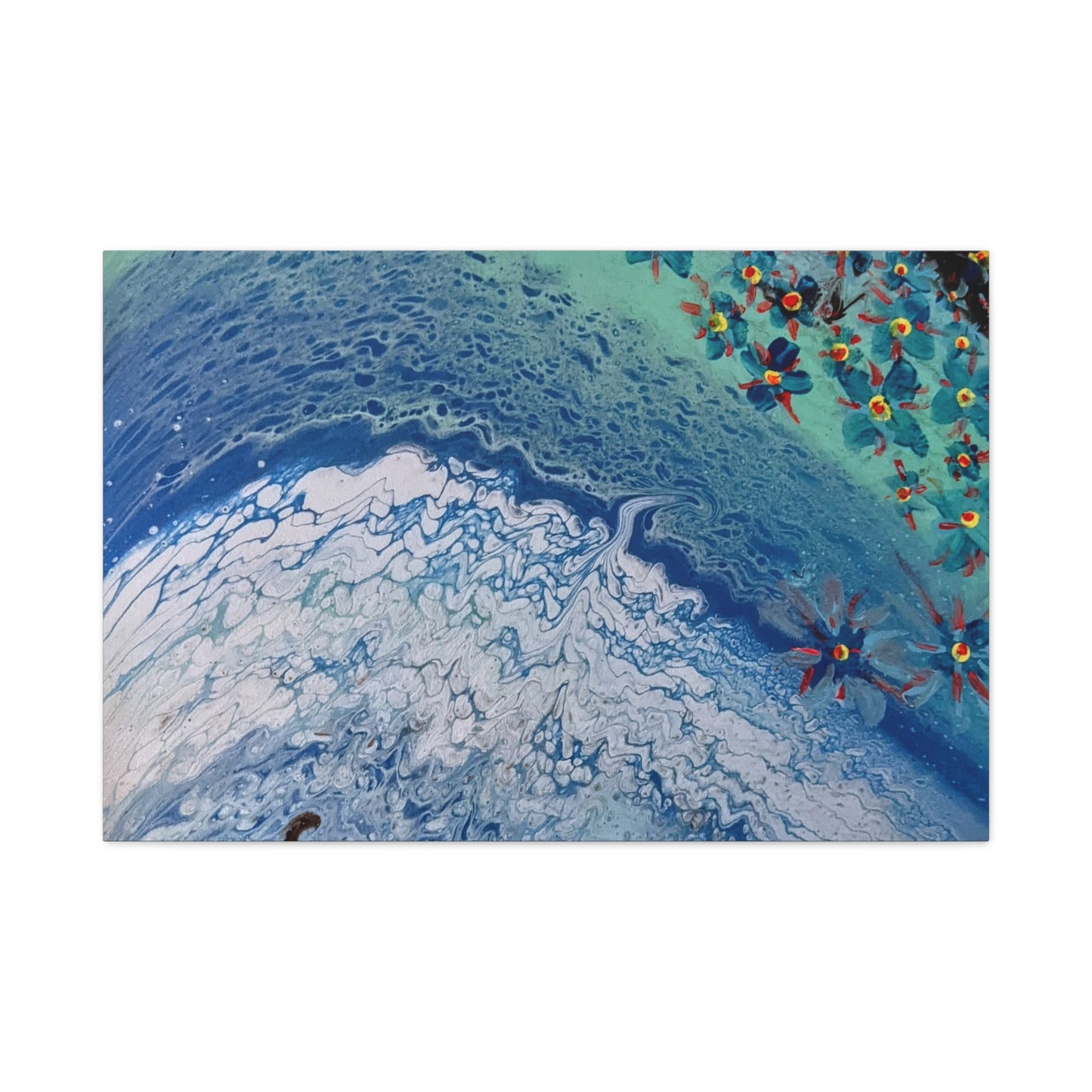 floetrol&flowers - Abstract Matte Canvas Print — Floral Accents Stretched Wall Art
