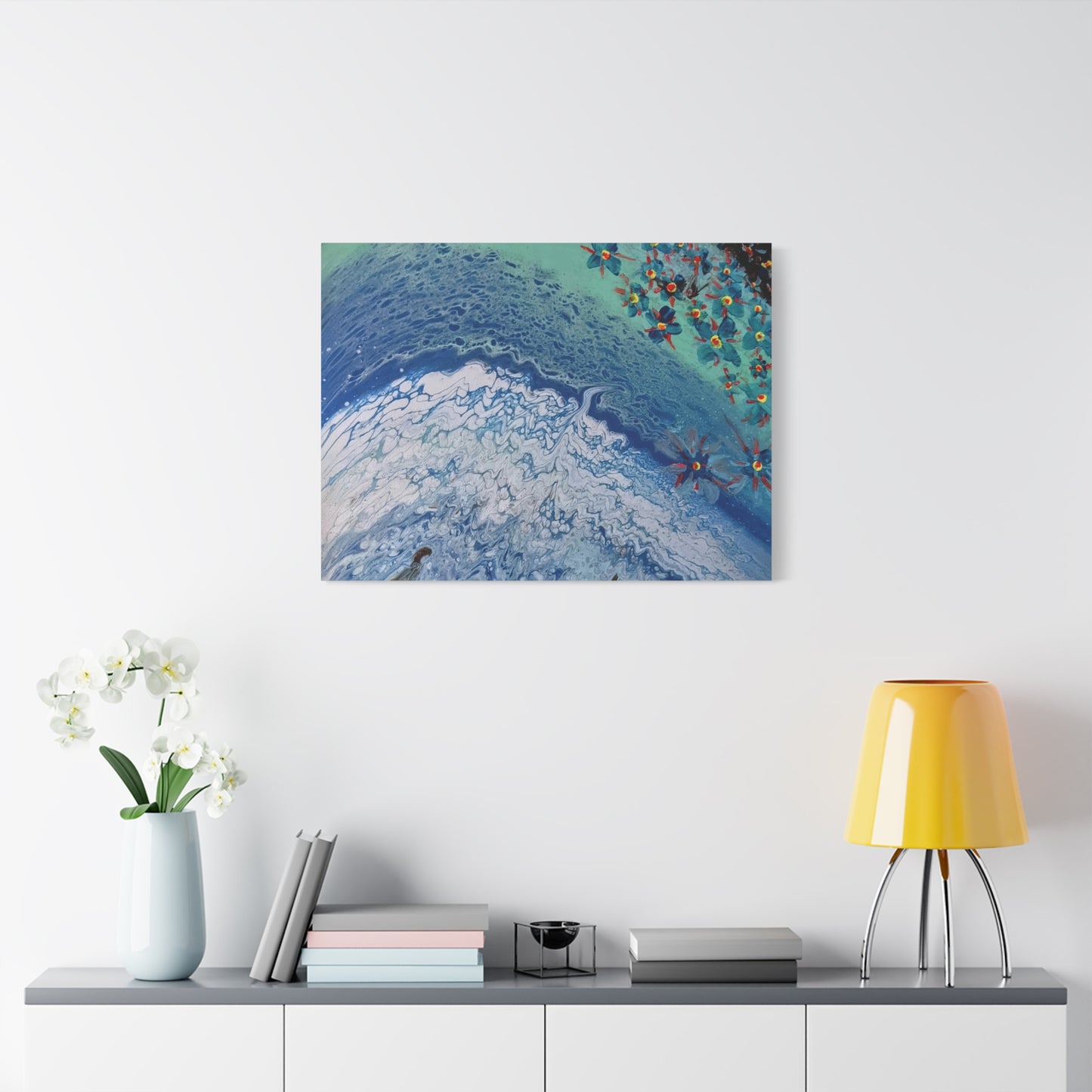 floetrol&flowers - Abstract Matte Canvas Print — Floral Accents Stretched Wall Art