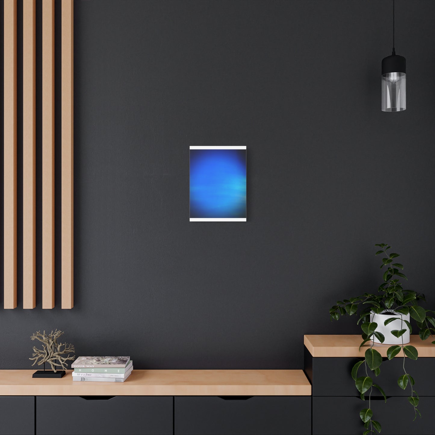Blue Burst - Gradient Matte Canvas Print — Abstract Ocean Wall Art, Stretched 1.25"