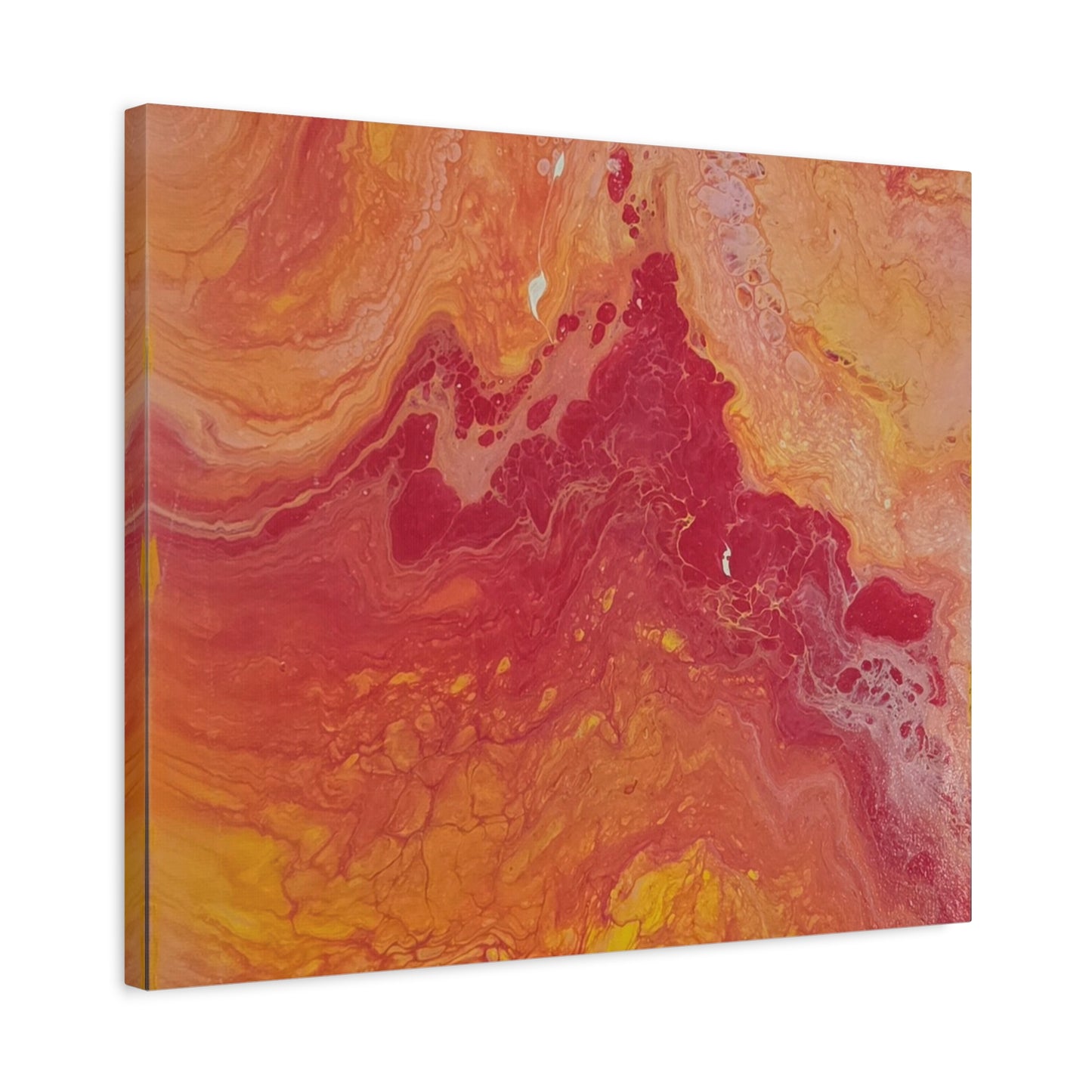 Abstract Pepto Popured - Sunset Swirl Matte Canvas Art - Stretched 1.25"