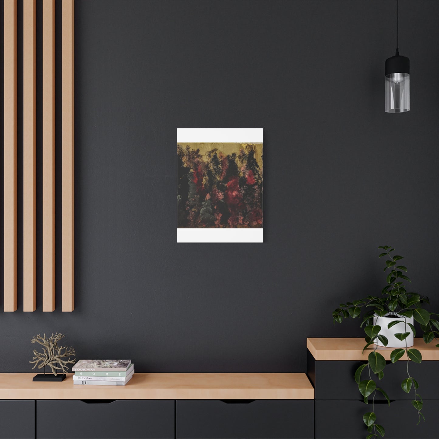 Autumn Forest Nightscape Matte Canvas Print — Stretched 1.25"