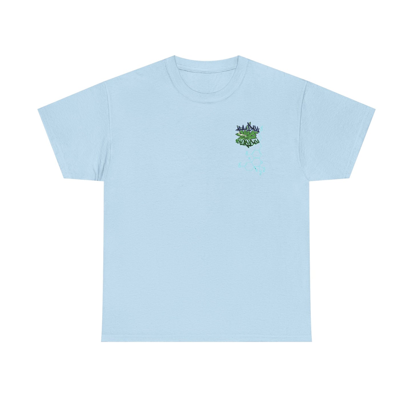 AllDay | Everyday - molecular logo — Green Graffiti Plant Design Chest & Back Print