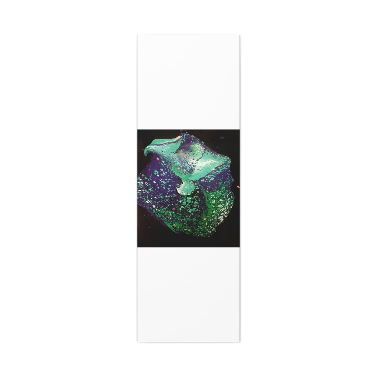 Abstract Green & Teal Fluid Art Canvas Print - Matte Stretched Wall Art