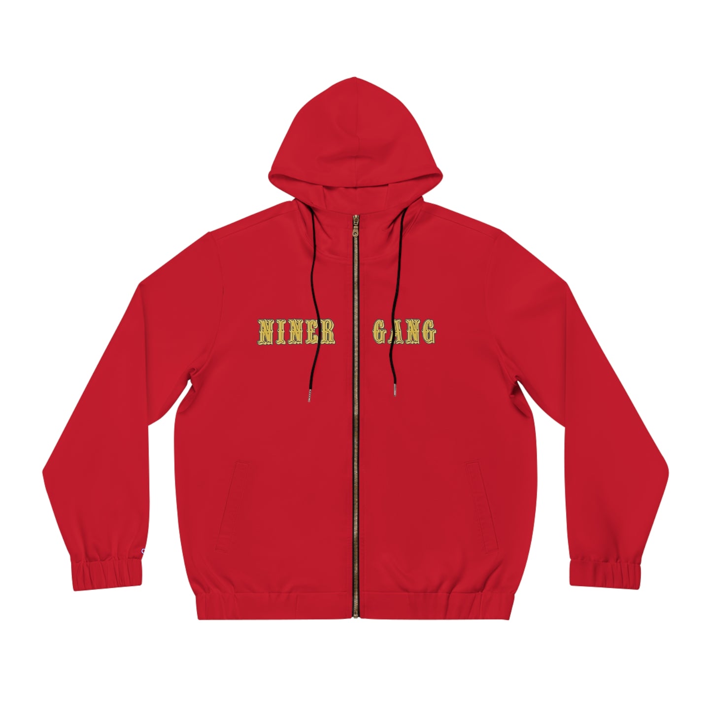 Niner Gang Full‑Zip Hoodie — Gold Football Team Zip Jacket