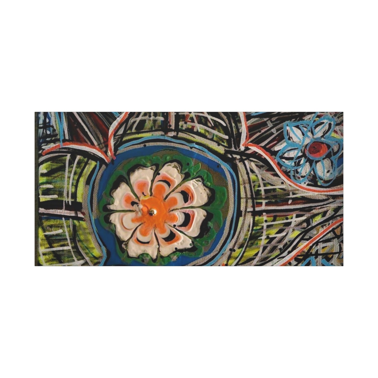 urban_gardening_02 - Abstract Floral Mandala Matte Canvas Print (Stretched 1.25")
