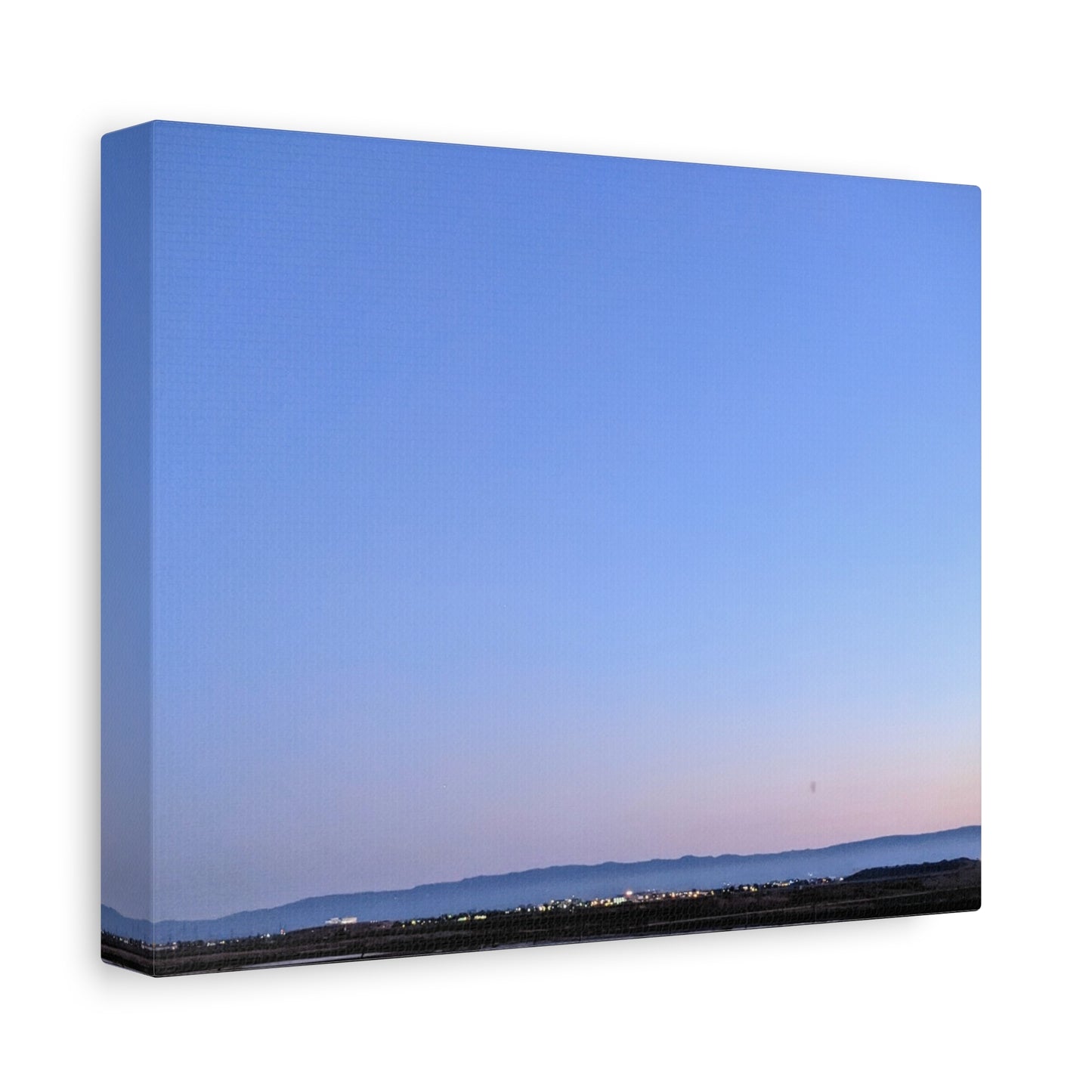 Serene Blue Horizon Matte Canvas Print — Stretched Wall Art