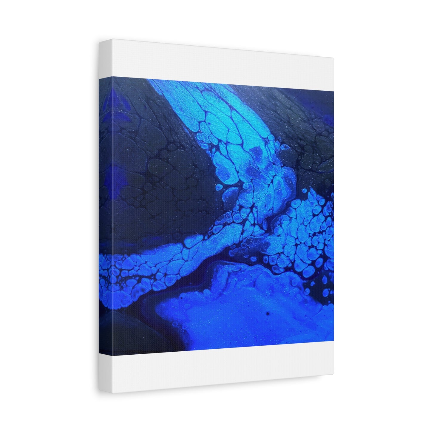 Abstract Blue Ocean Canvas Print — Matte Stretched Wall Art