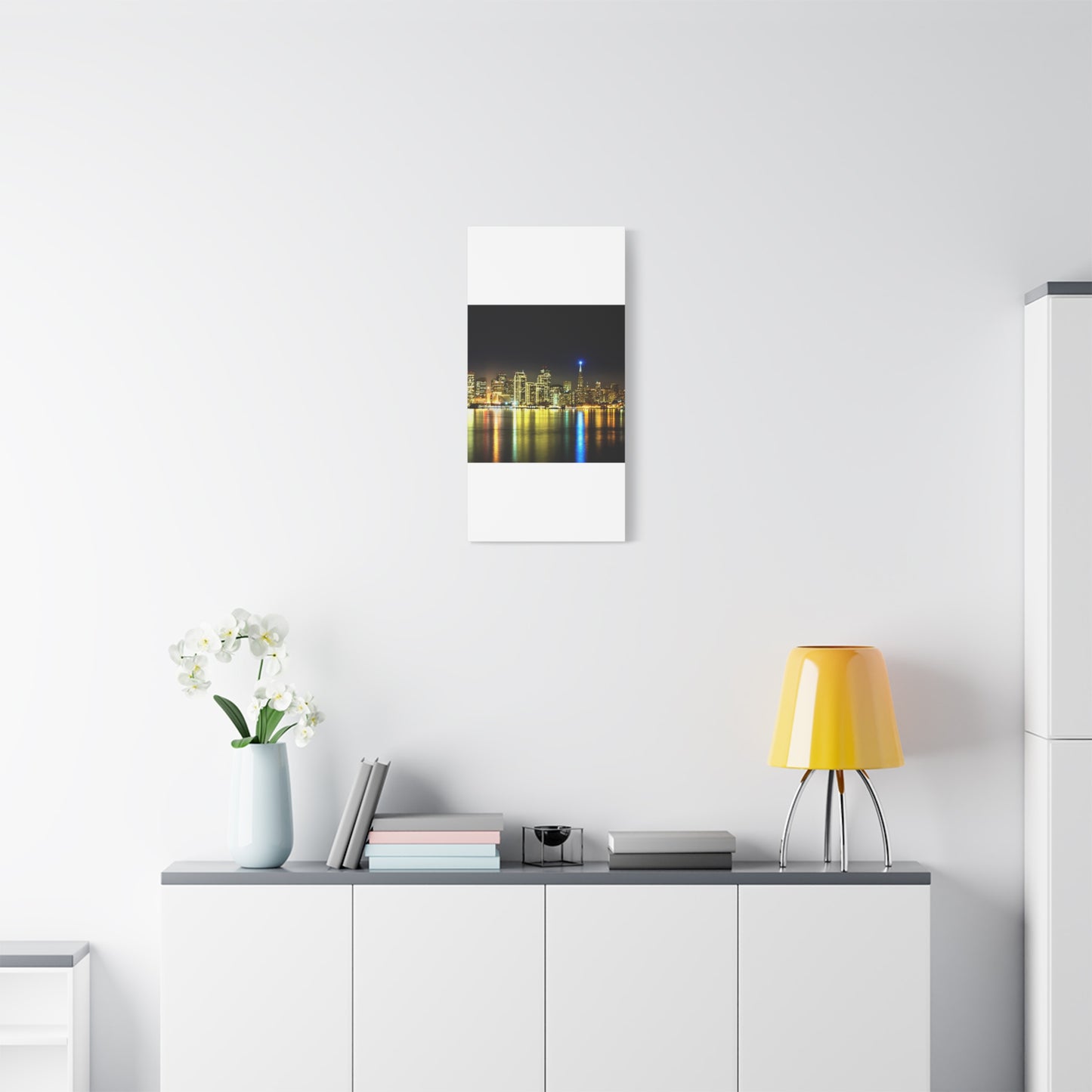 San Francisco Night Skyline Matte Canvas Print — Stretched 1.25"