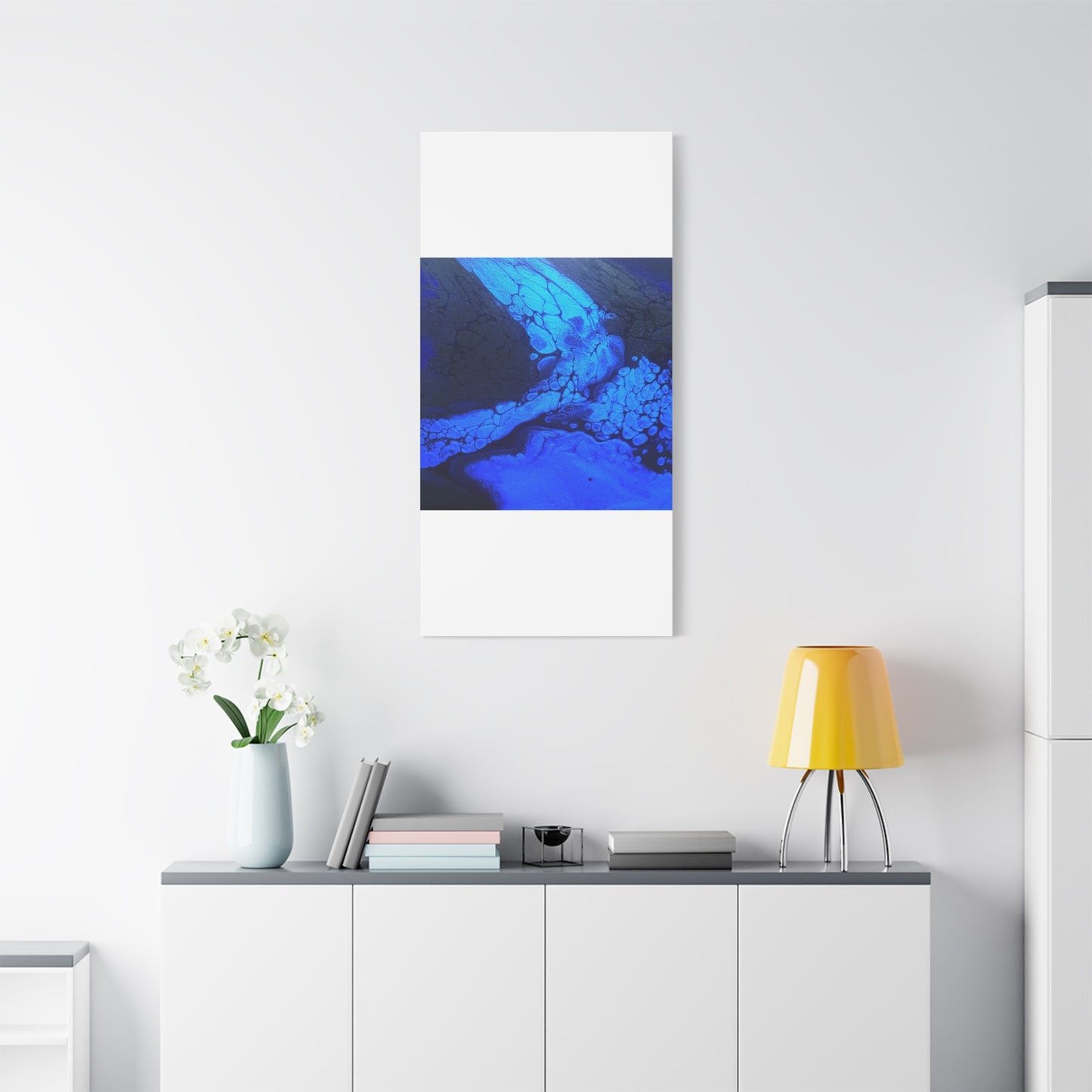 Abstract Blue Ocean Canvas Print — Matte Stretched Wall Art