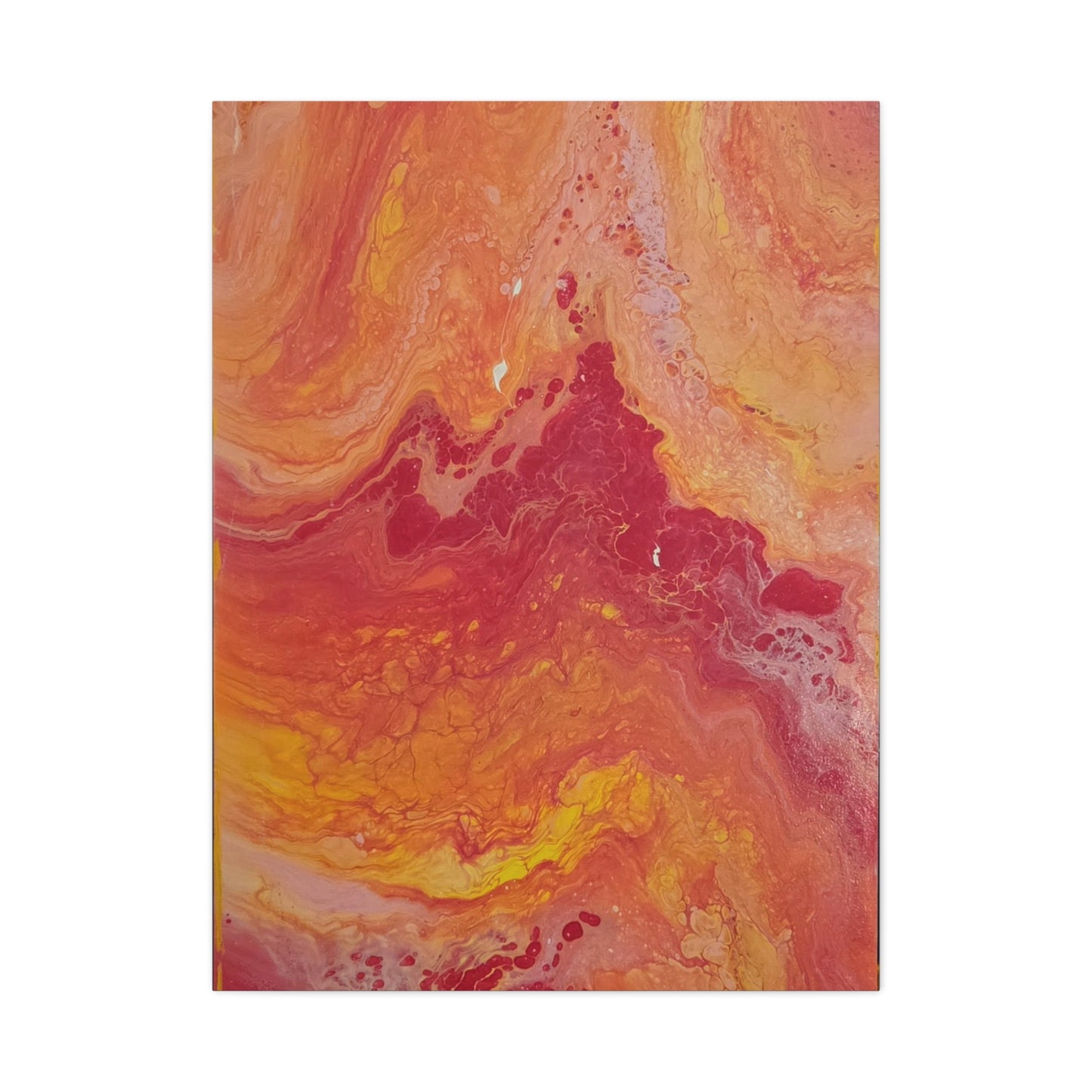 Abstract Pepto Popured - Sunset Swirl Matte Canvas Art - Stretched 1.25"