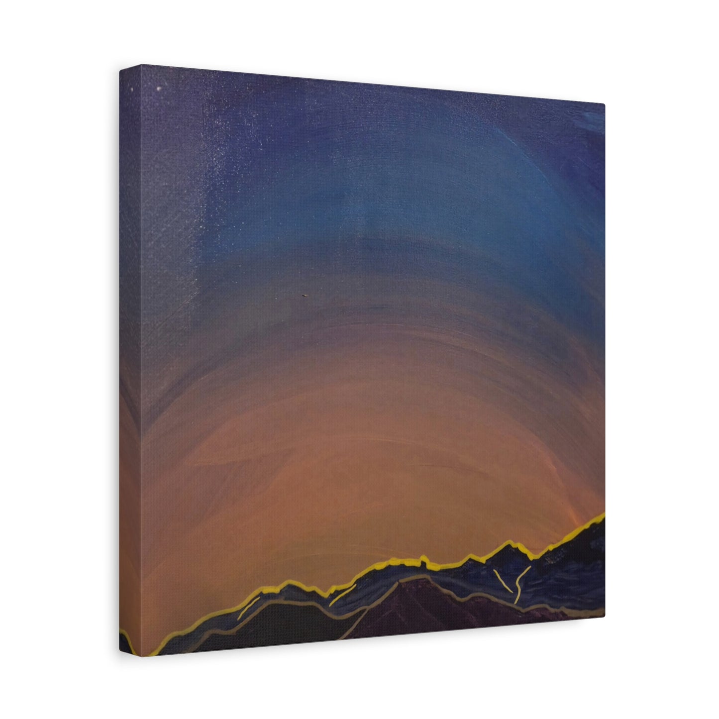 Sunset Mountain Canvas Wall Art - first light — Matte Stretched Landscape Print