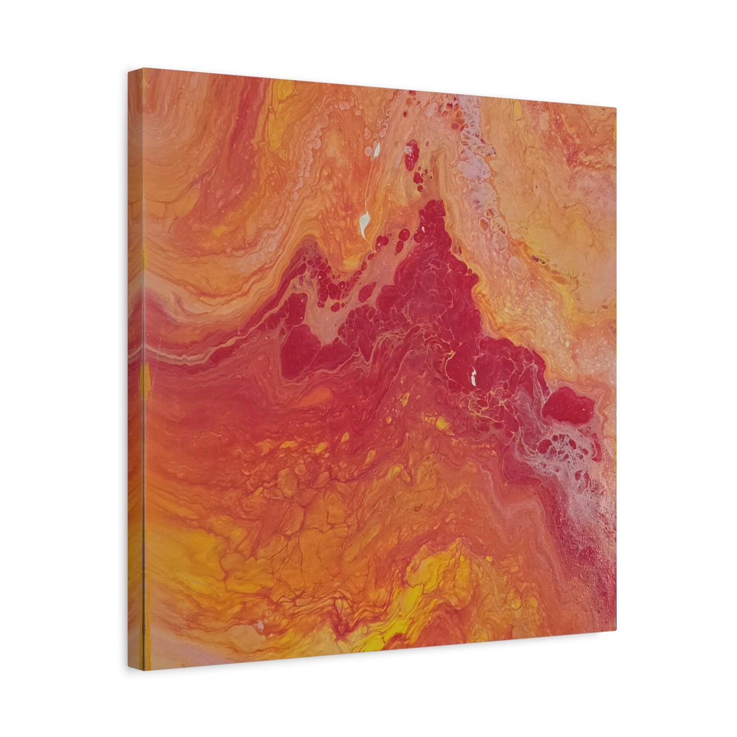 Abstract Pepto Popured - Sunset Swirl Matte Canvas Art - Stretched 1.25"