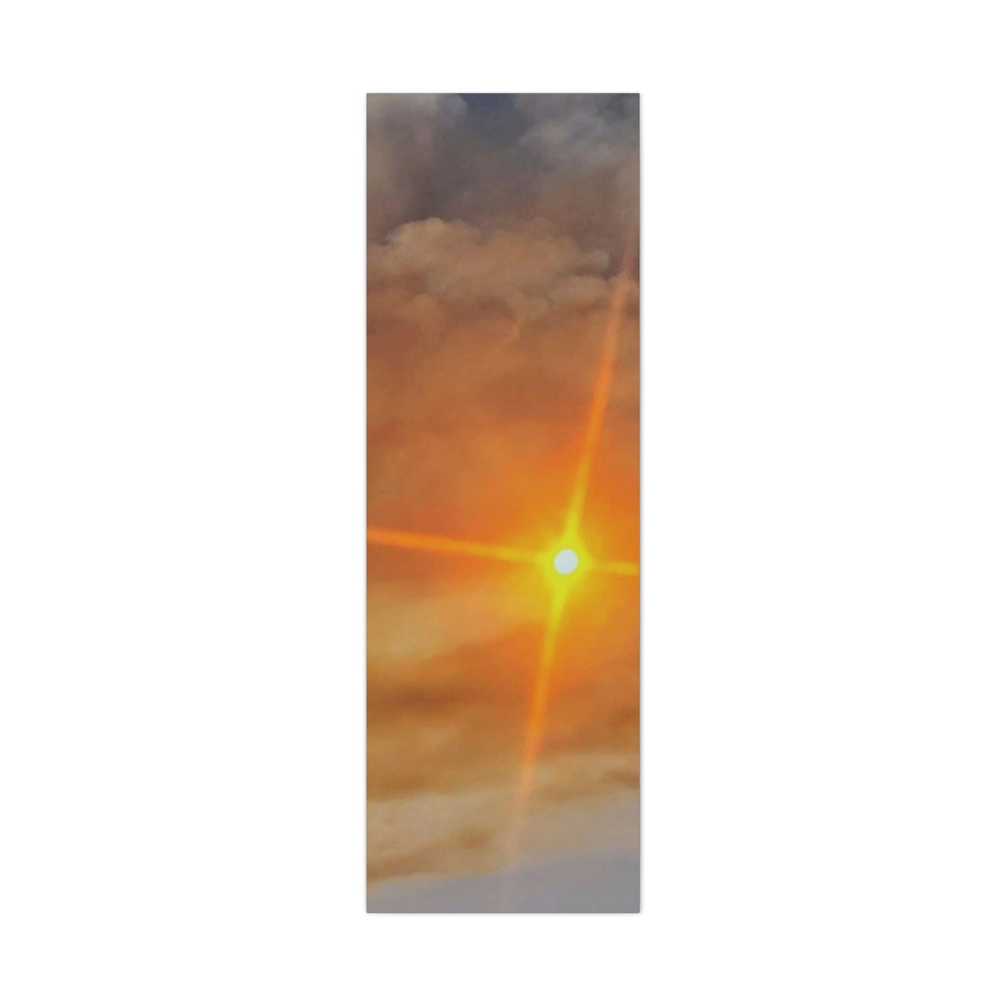 Sunburst Sunset Canvas Print — Warm Abstract Wall Art