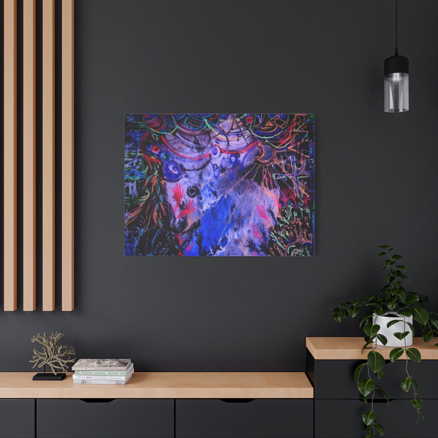 soul_extractions - Abstract Neon Canvas Art - Vibrant Psychedelic Wall Decor