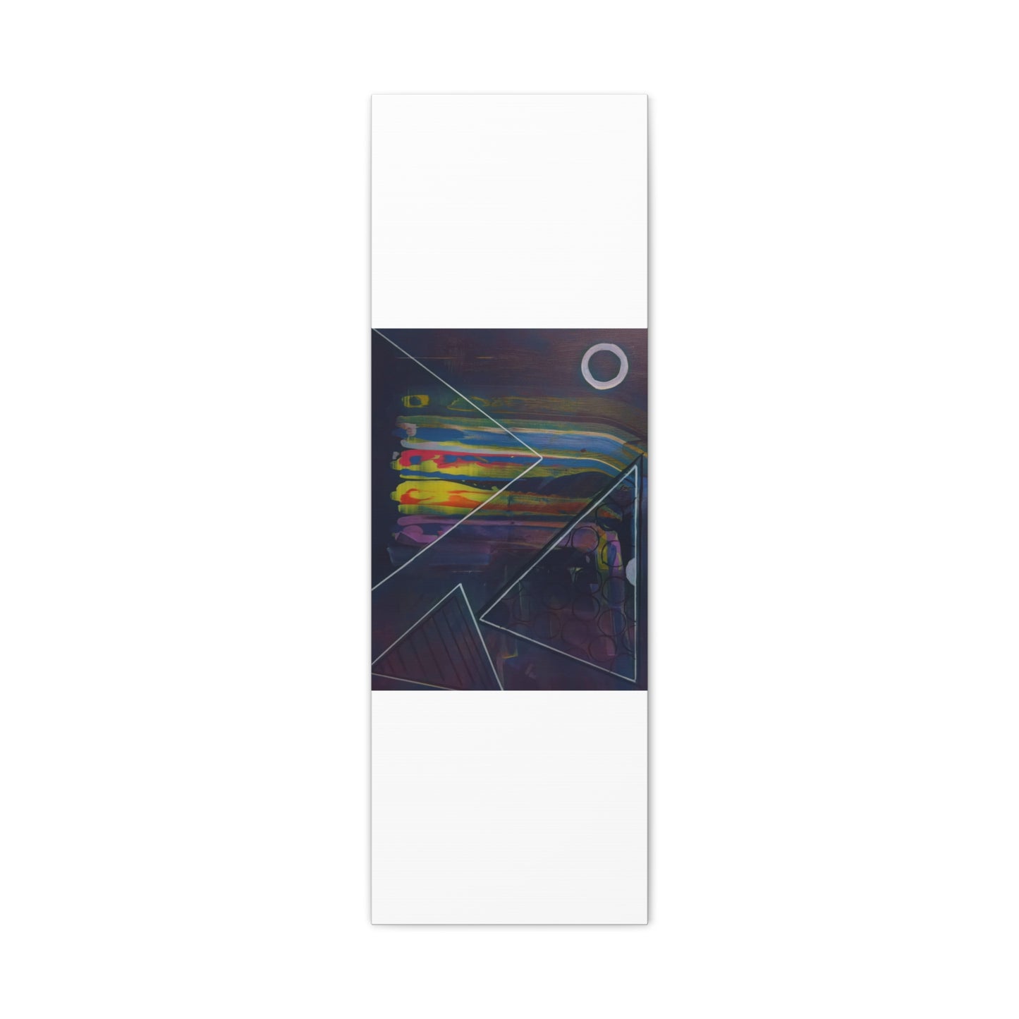 Abstract Geometric Canvas Art - 2025 astronomy – Colorful Drip Triangle Stretched Canvas