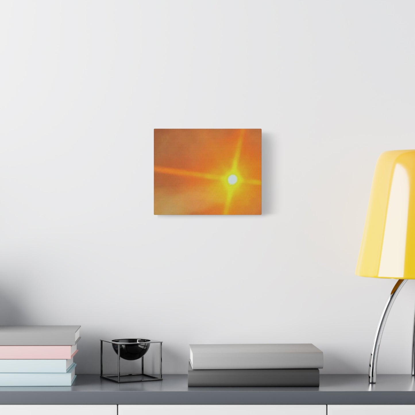 Sunburst Sunset Canvas Print — Warm Abstract Wall Art