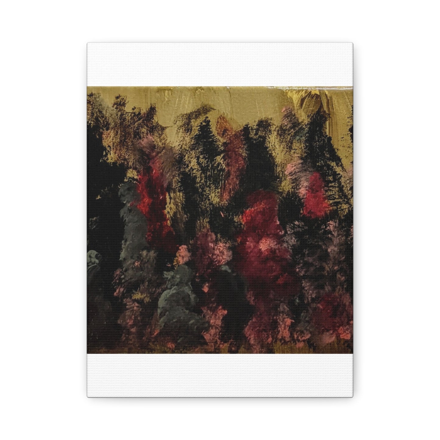 Autumn Forest Nightscape Matte Canvas Print — Stretched 1.25"