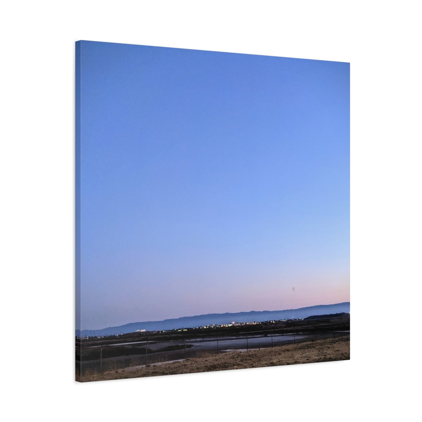 Serene Blue Horizon Matte Canvas Print — Stretched Wall Art
