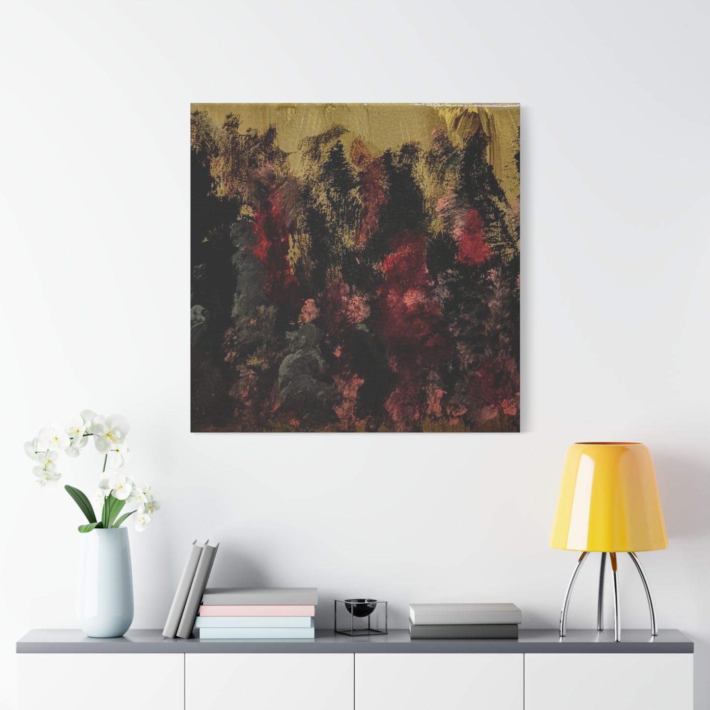 Autumn Forest Nightscape Matte Canvas Print — Stretched 1.25"