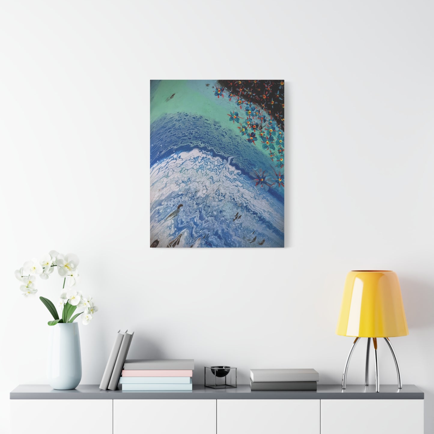 floetrol&flowers - Abstract Matte Canvas Print — Floral Accents Stretched Wall Art
