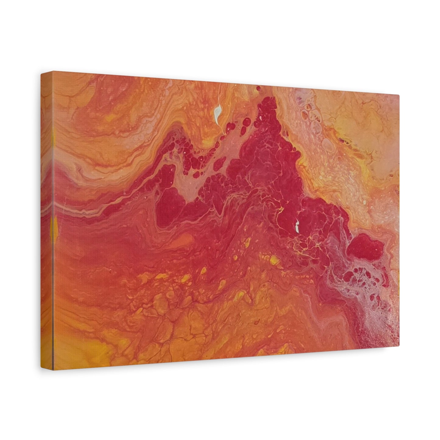 Abstract Pepto Popured - Sunset Swirl Matte Canvas Art - Stretched 1.25"