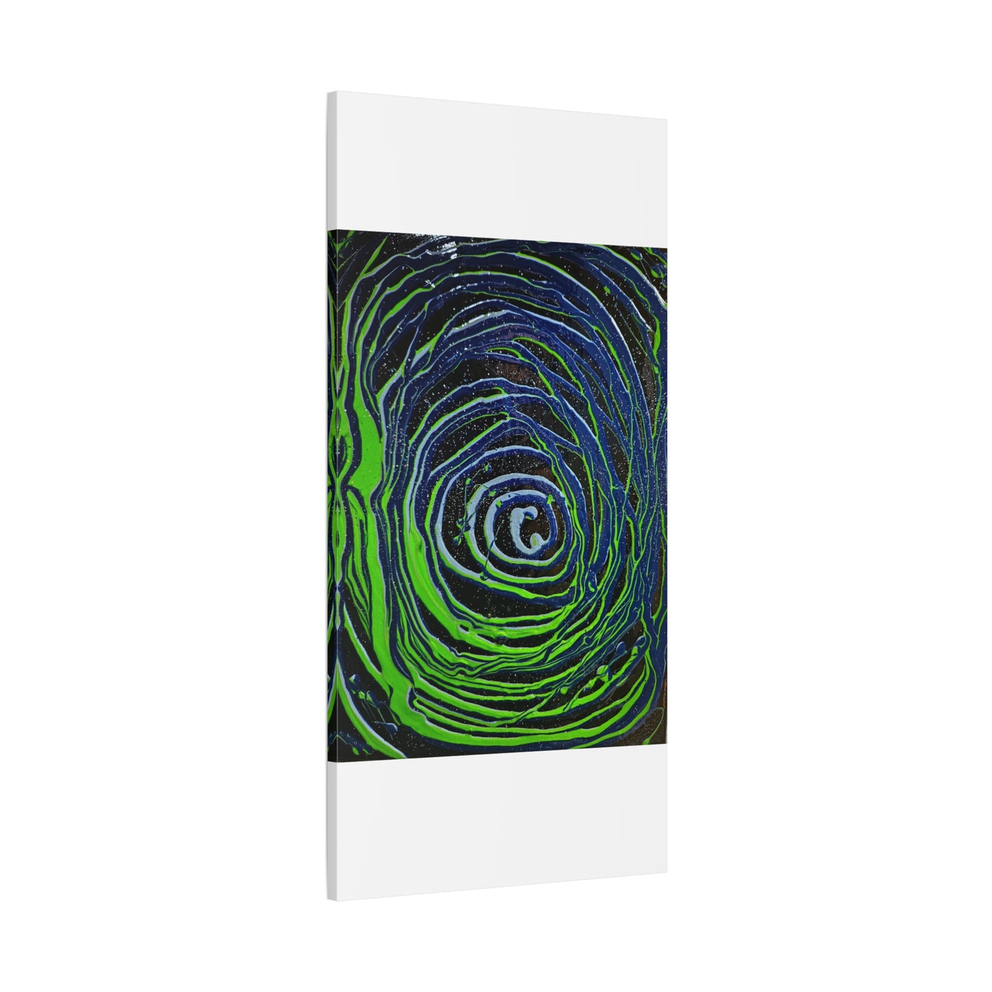 Abstract Green Swirl Matte Canvas Art — Stretched 1.25" Wall Décor