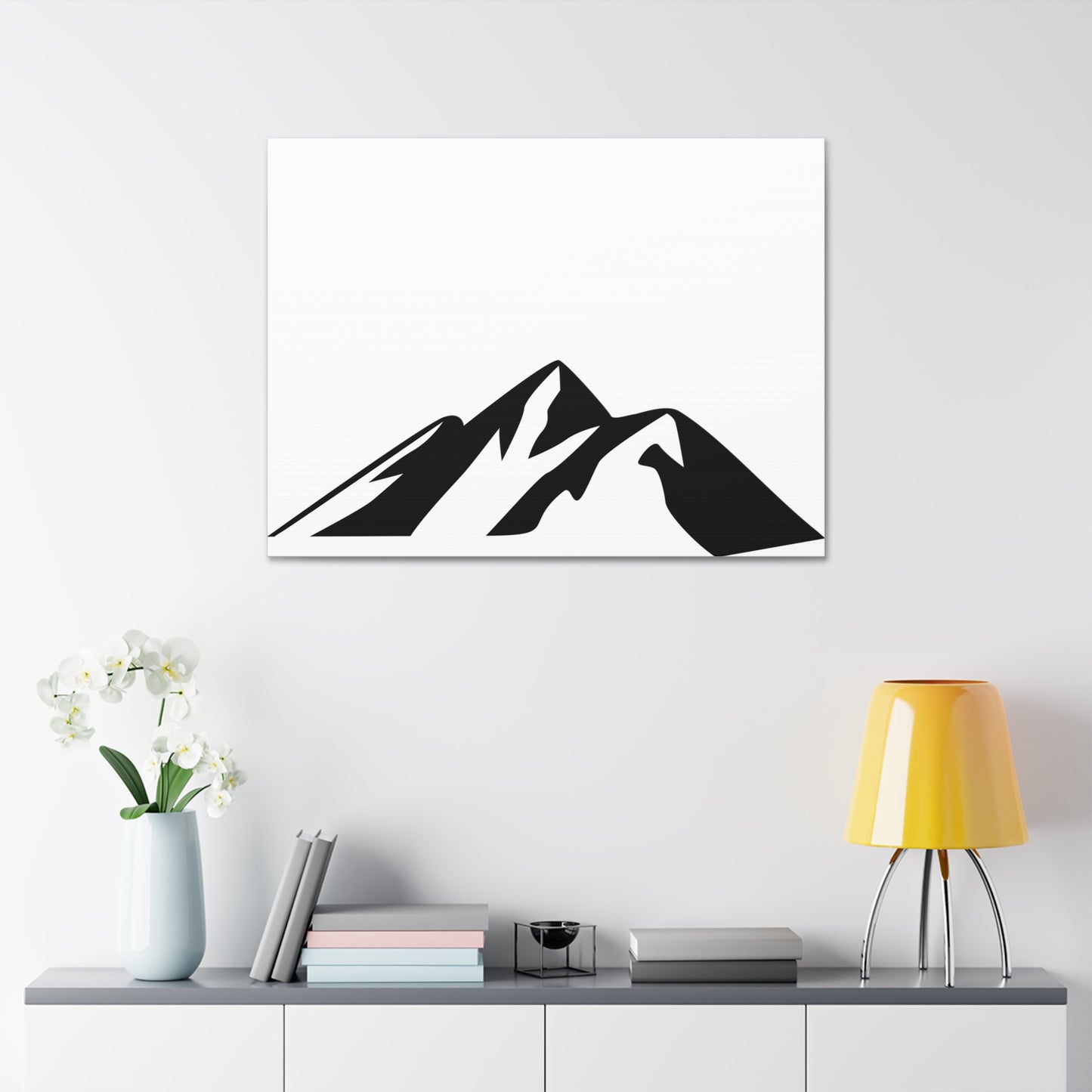 mountains002 - Mountain Silhouette Canvas Art