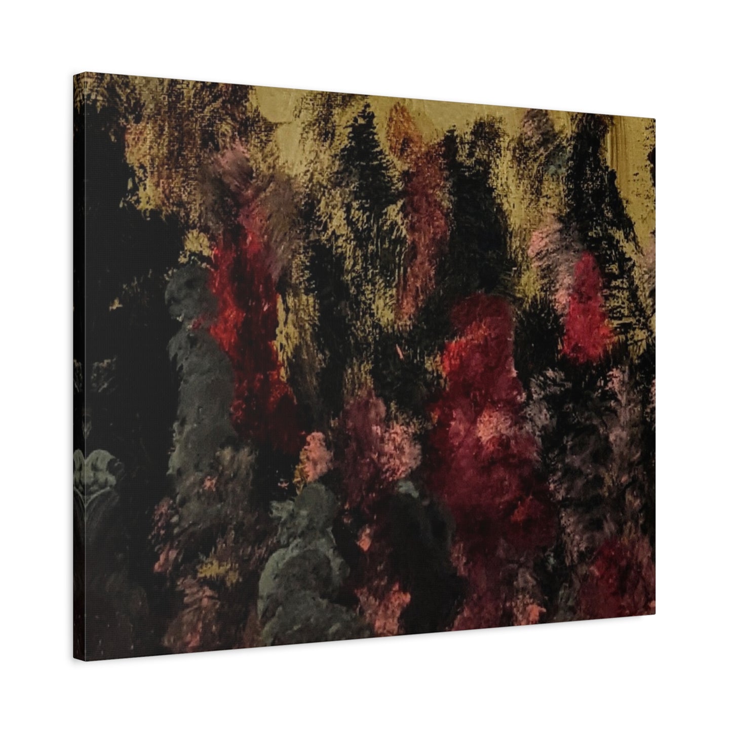 Autumn Forest Nightscape Matte Canvas Print — Stretched 1.25"