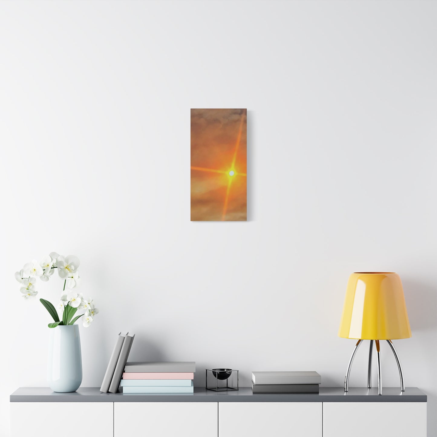 Sunburst Sunset Canvas Print — Warm Abstract Wall Art