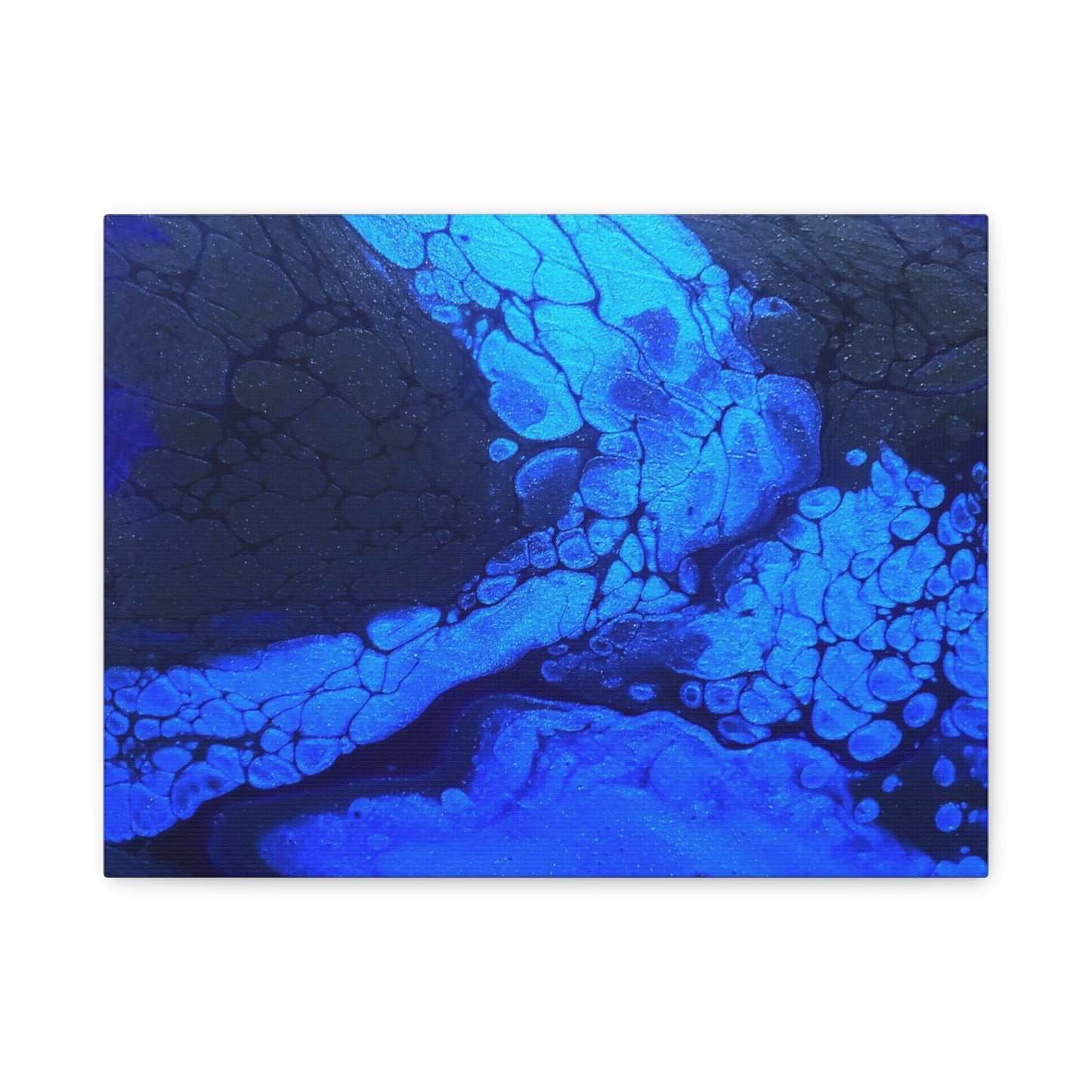 Abstract Blue Ocean Canvas Print — Matte Stretched Wall Art