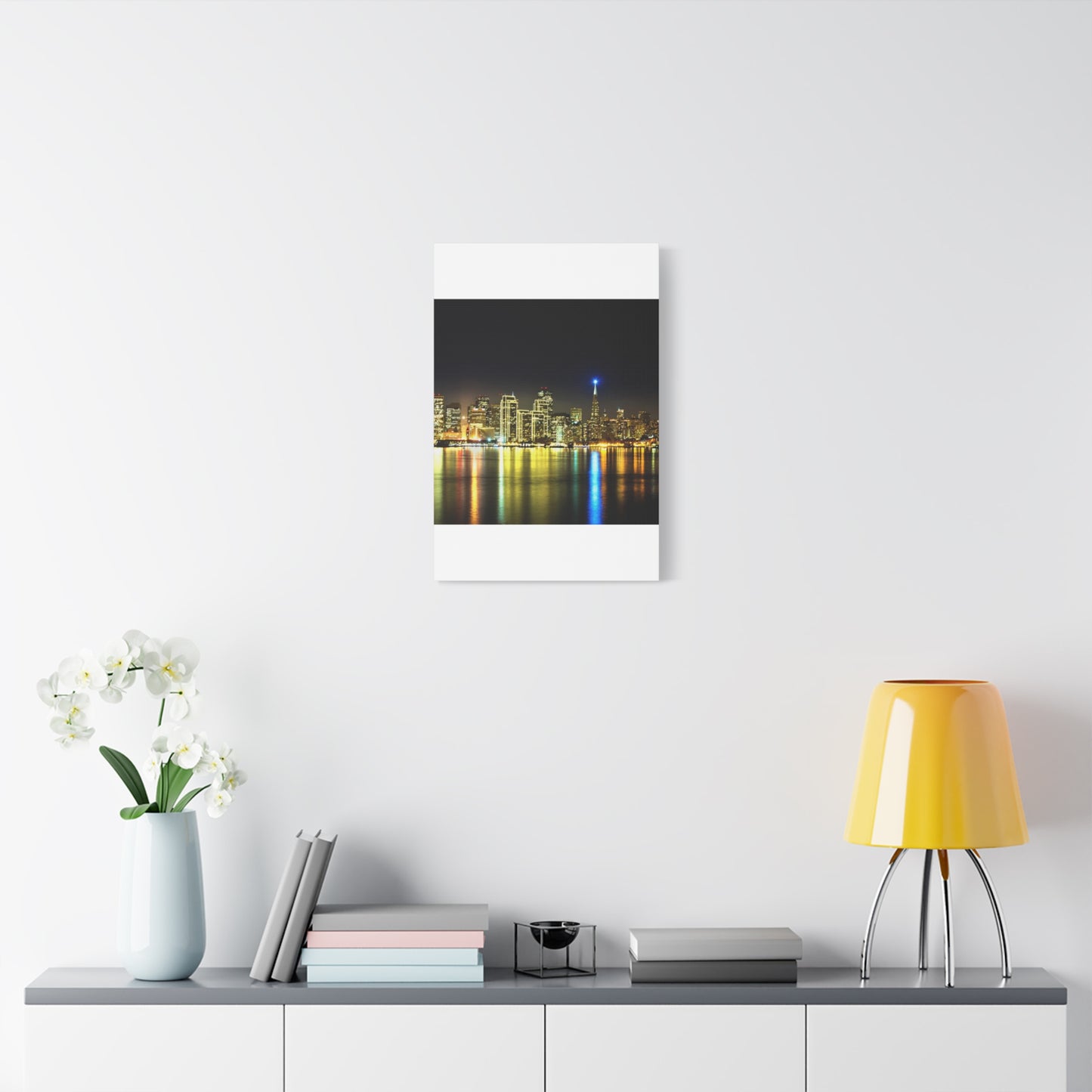San Francisco Night Skyline Matte Canvas Print — Stretched 1.25"