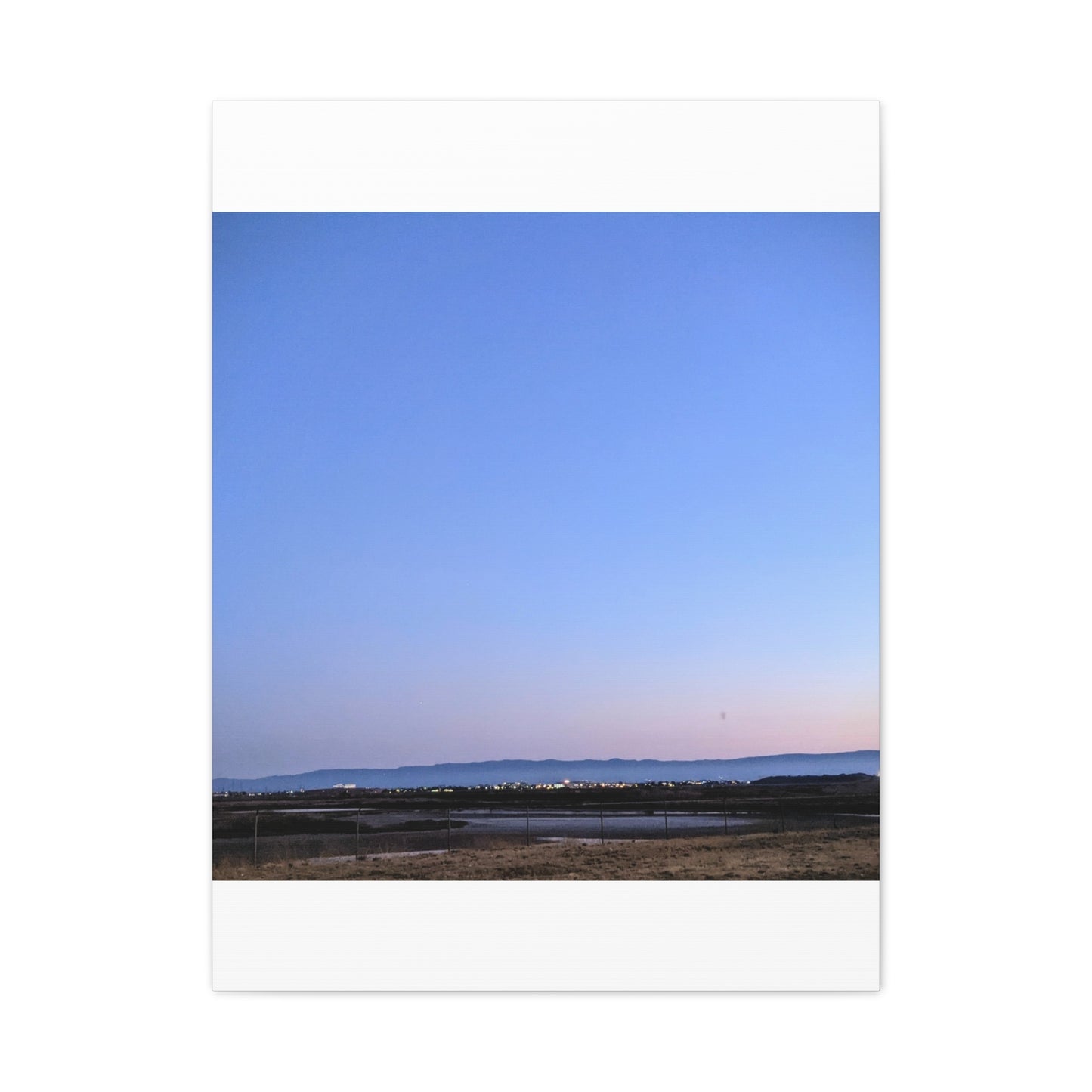 Serene Blue Horizon Matte Canvas Print — Stretched Wall Art