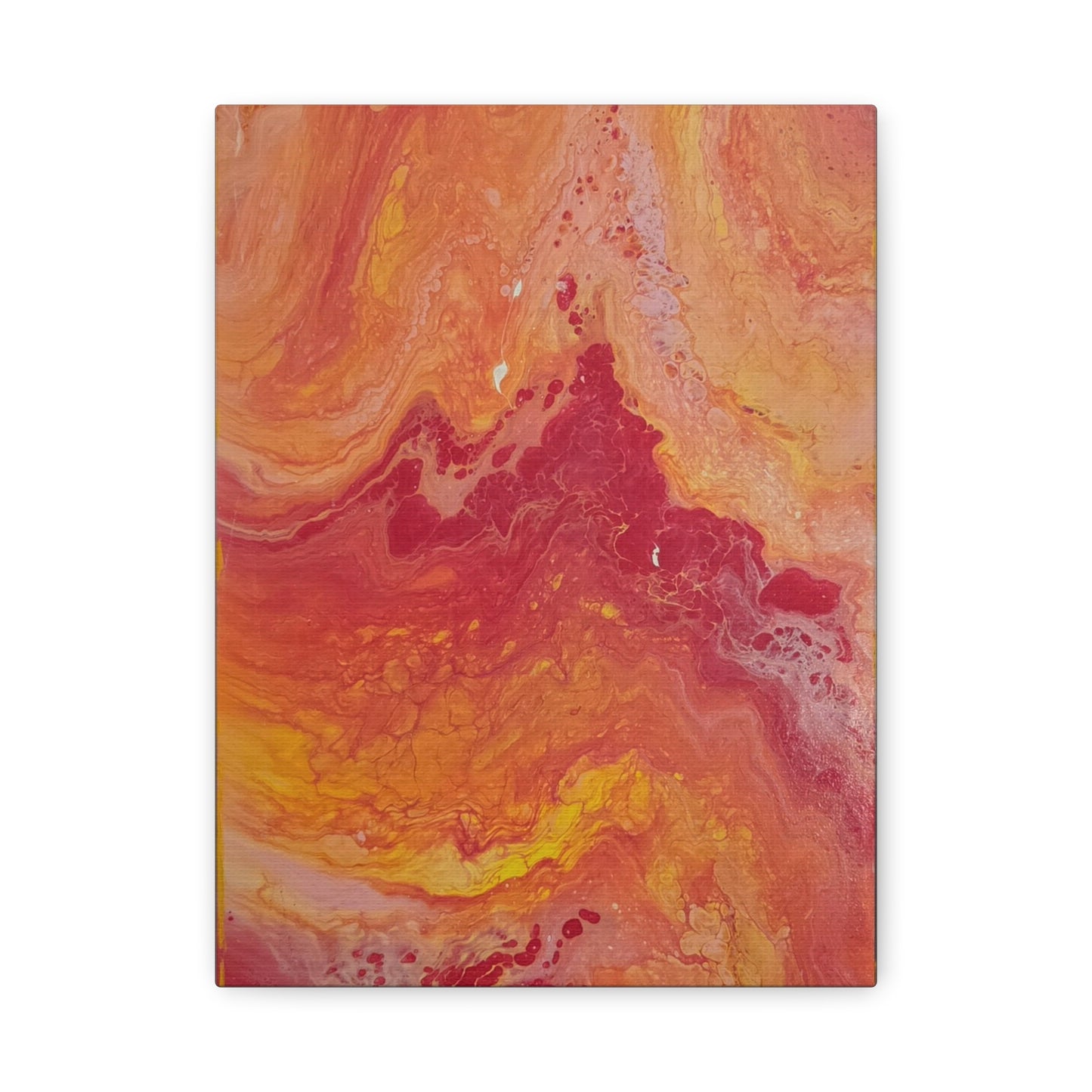 Abstract Pepto Popured - Sunset Swirl Matte Canvas Art - Stretched 1.25"