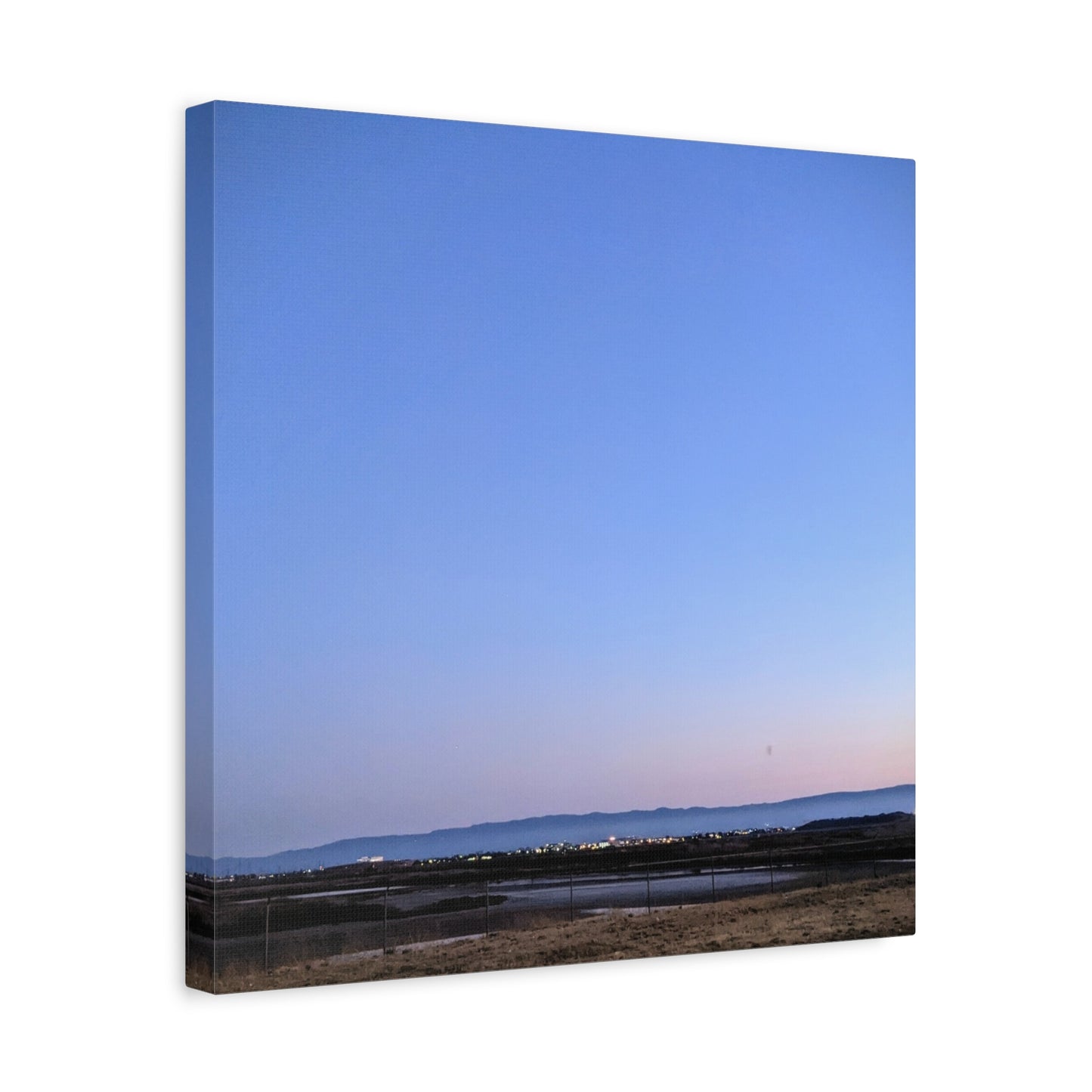 Serene Blue Horizon Matte Canvas Print — Stretched Wall Art