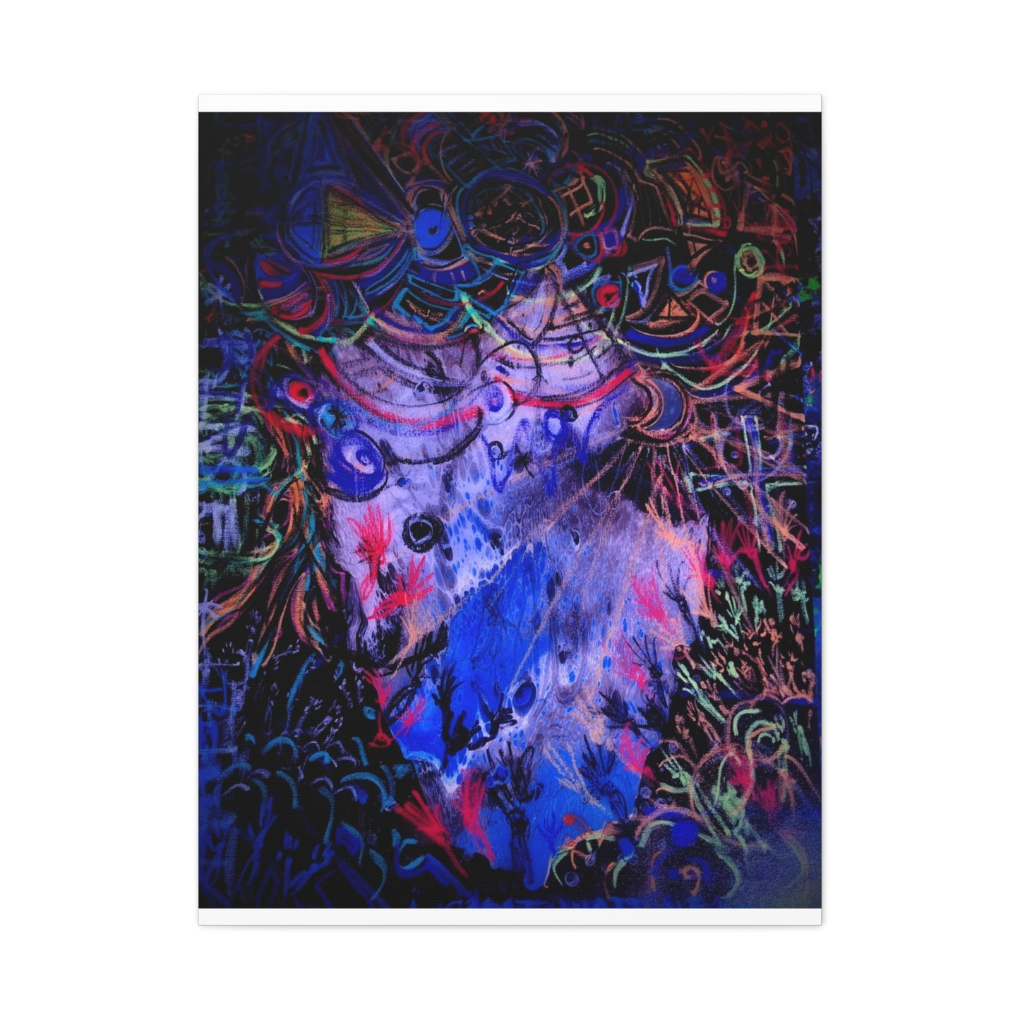 soul_extractions - Abstract Neon Canvas Art - Vibrant Psychedelic Wall Decor