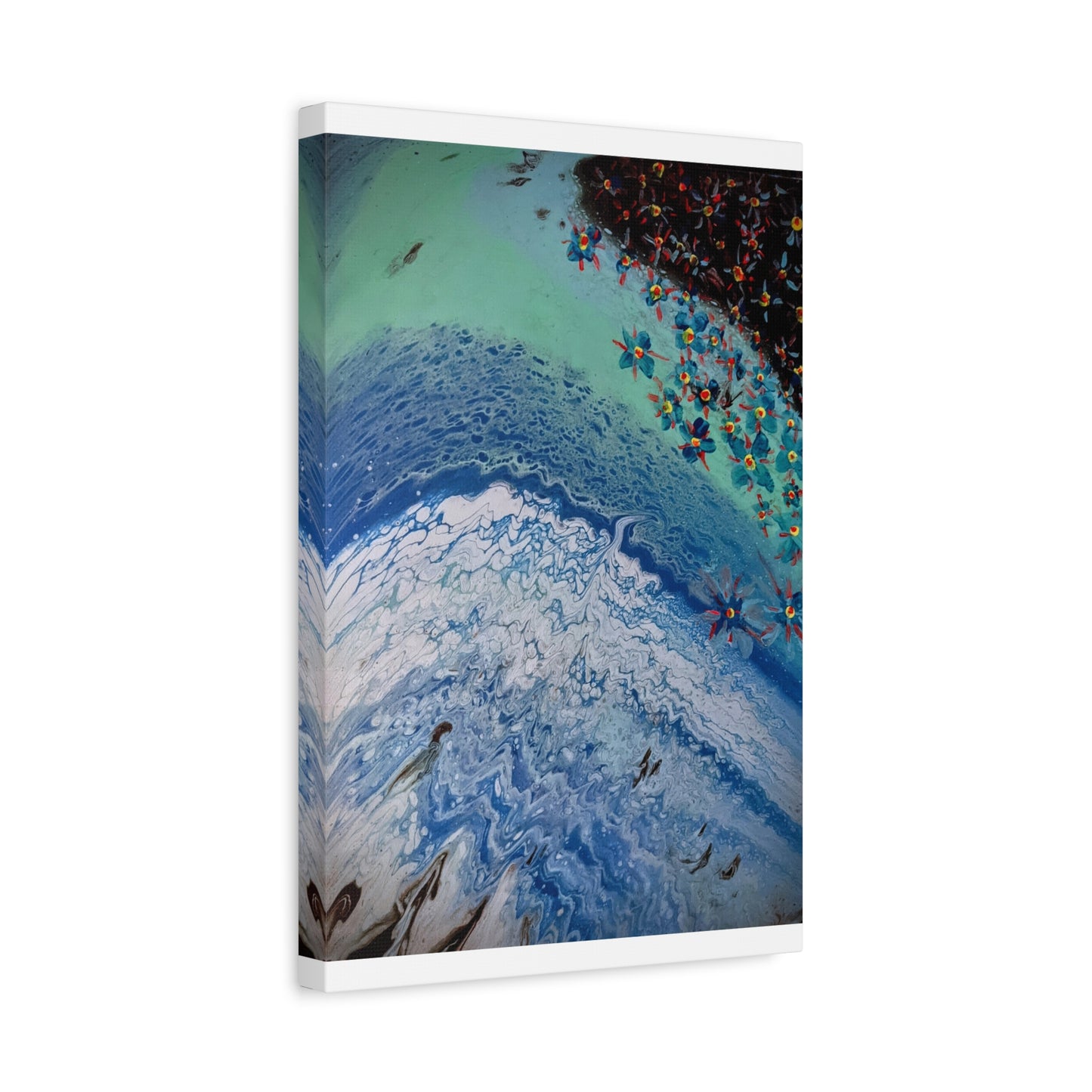 floetrol&flowers - Abstract Matte Canvas Print — Floral Accents Stretched Wall Art