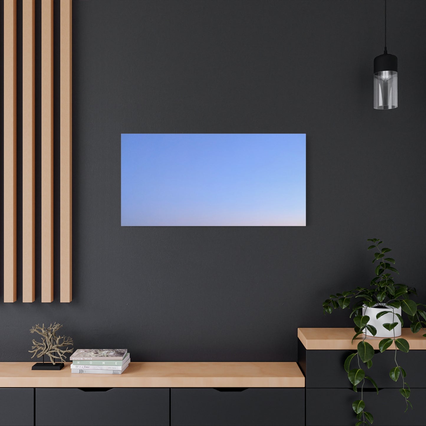 Serene Blue Horizon Matte Canvas Print — Stretched Wall Art