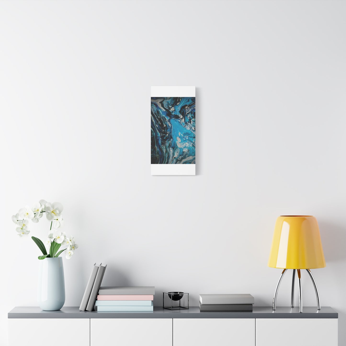 Blue Ocean Abstract Matte Canvas Print — Stretched Wall Art