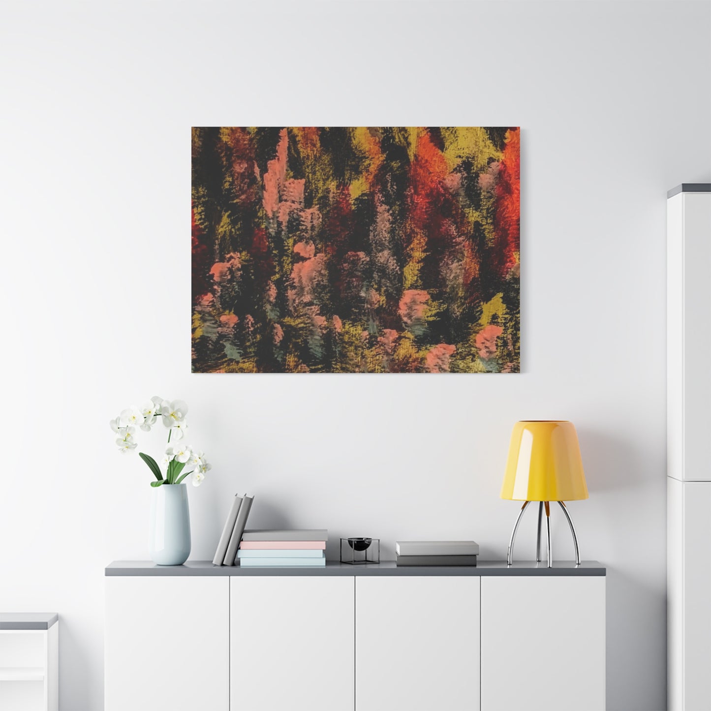 Autumn Forest Abstract — Matte Stretched Canvas