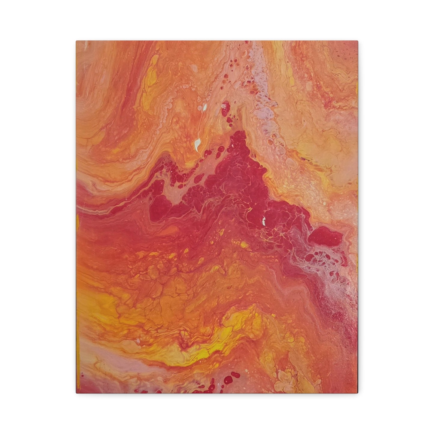 Abstract Pepto Popured - Sunset Swirl Matte Canvas Art - Stretched 1.25"