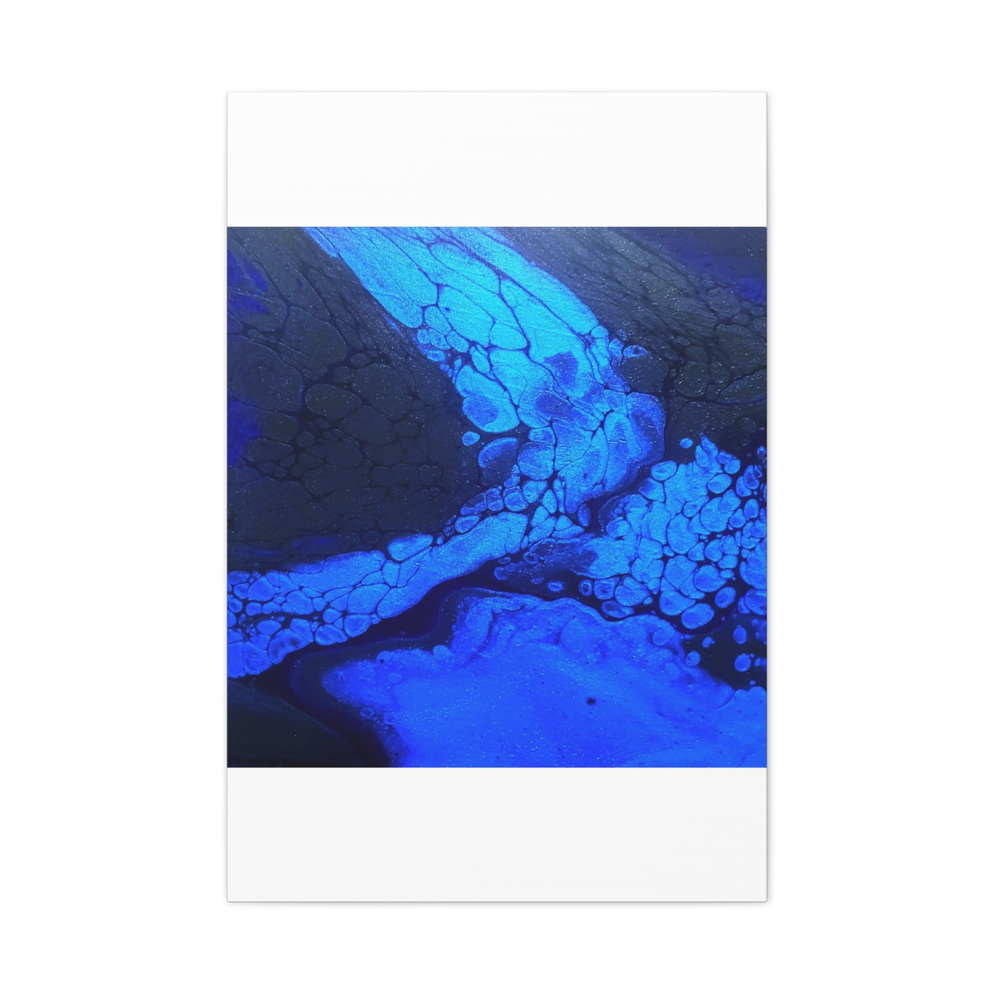 Abstract Blue Ocean Canvas Print — Matte Stretched Wall Art