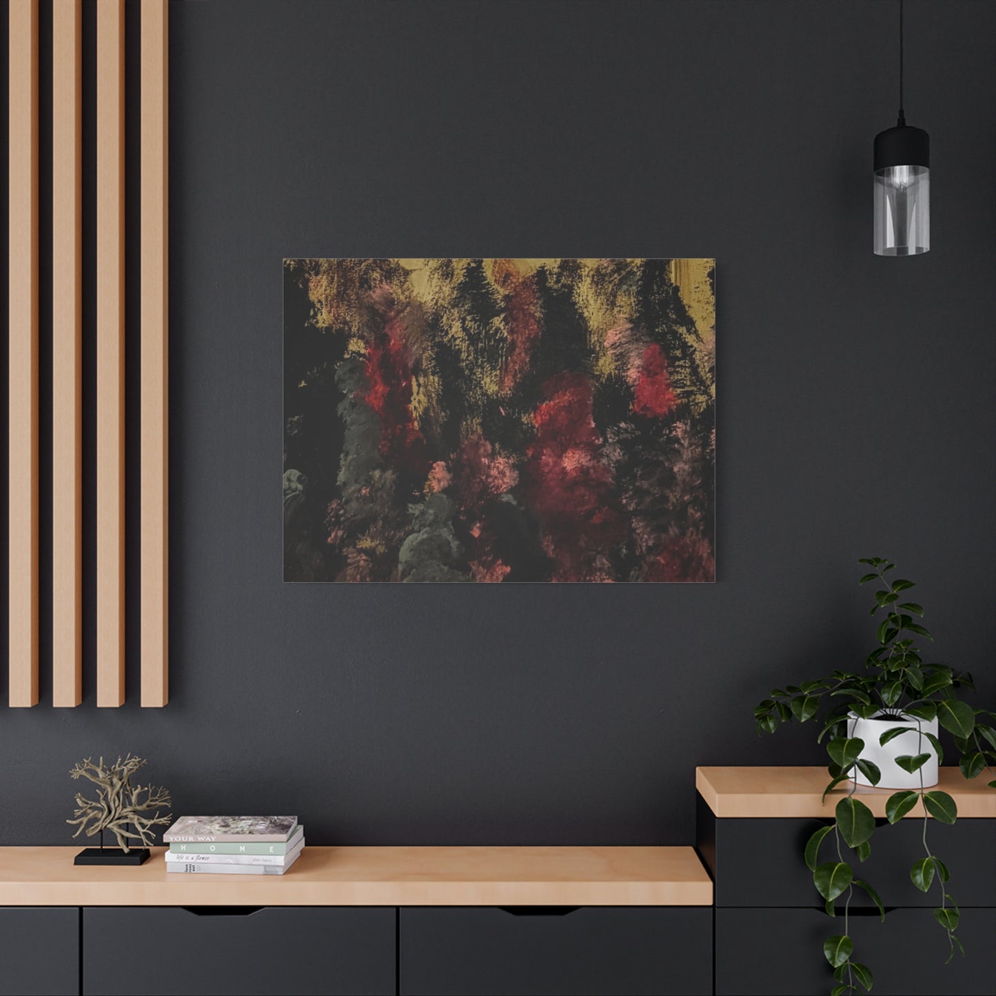 Autumn Forest Nightscape Matte Canvas Print — Stretched 1.25"