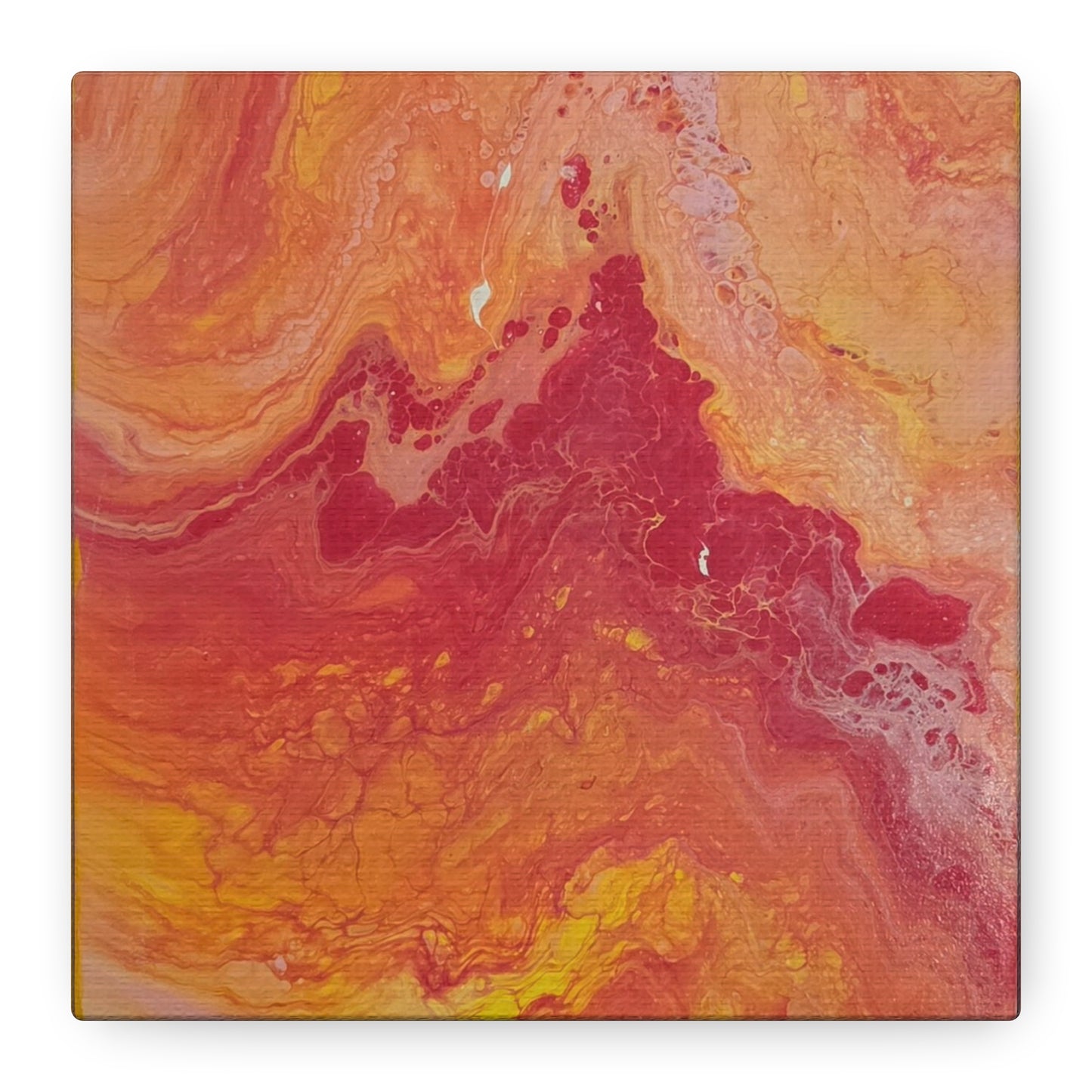 Abstract Pepto Popured - Sunset Swirl Matte Canvas Art - Stretched 1.25"