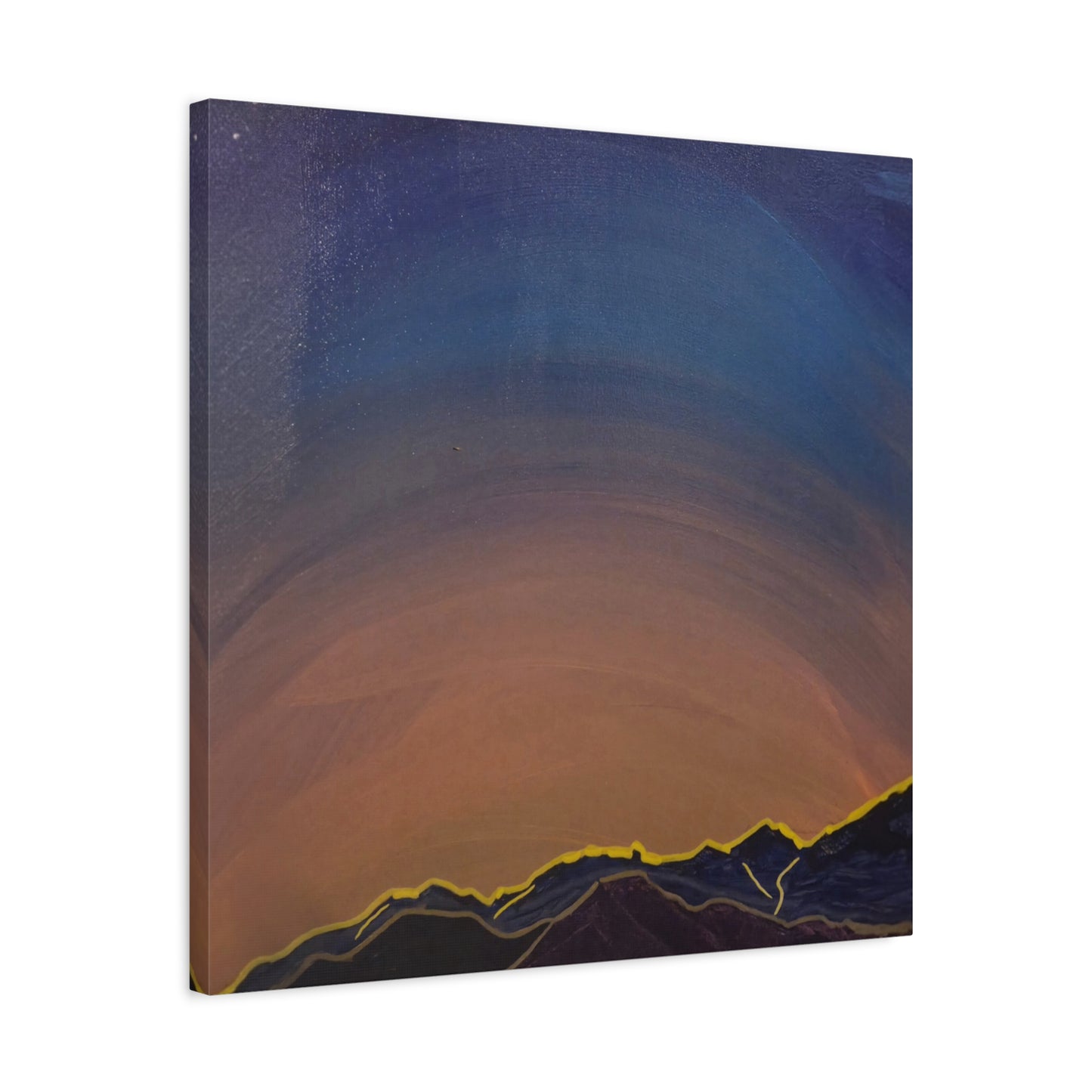 Sunset Mountain Canvas Wall Art - first light — Matte Stretched Landscape Print
