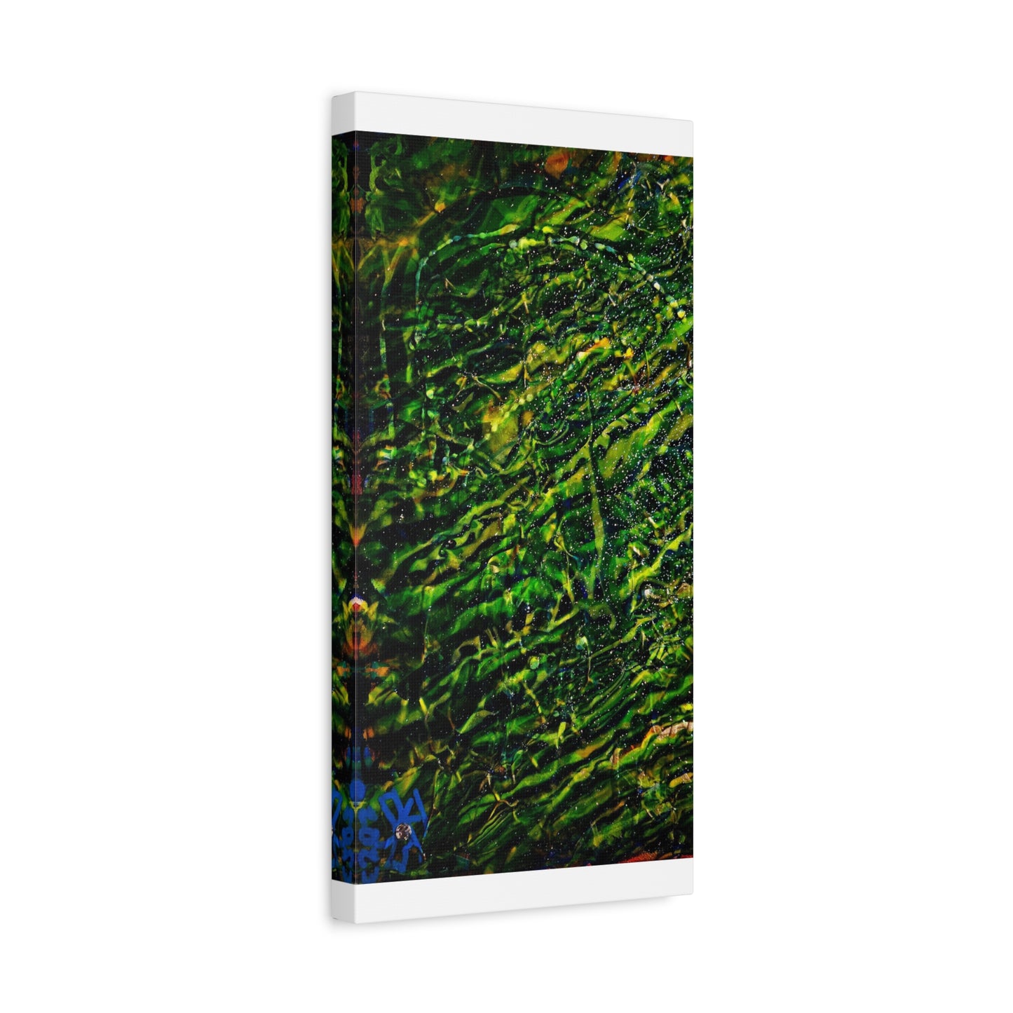 Confessions - Abstract Green Texture Canvas - Matte Stretched Wall Art