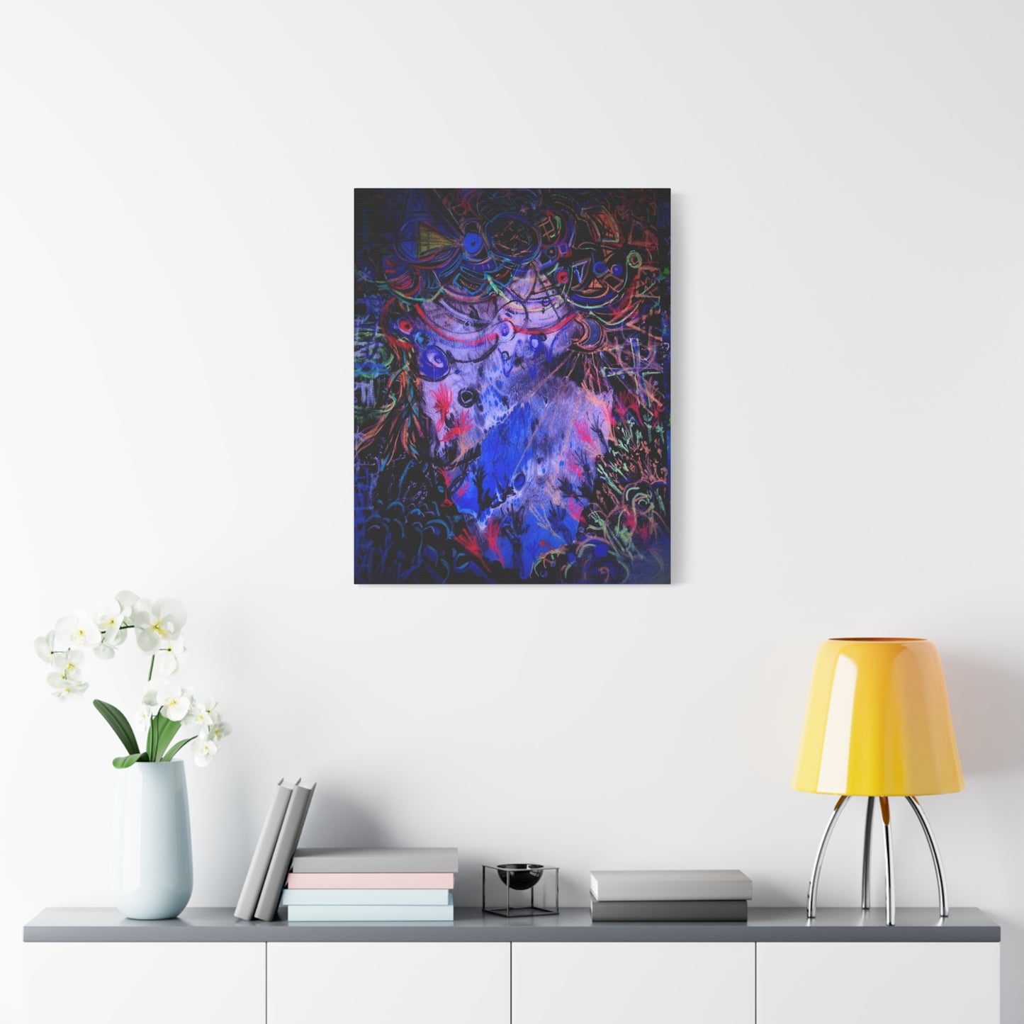 soul_extractions - Abstract Neon Canvas Art - Vibrant Psychedelic Wall Decor