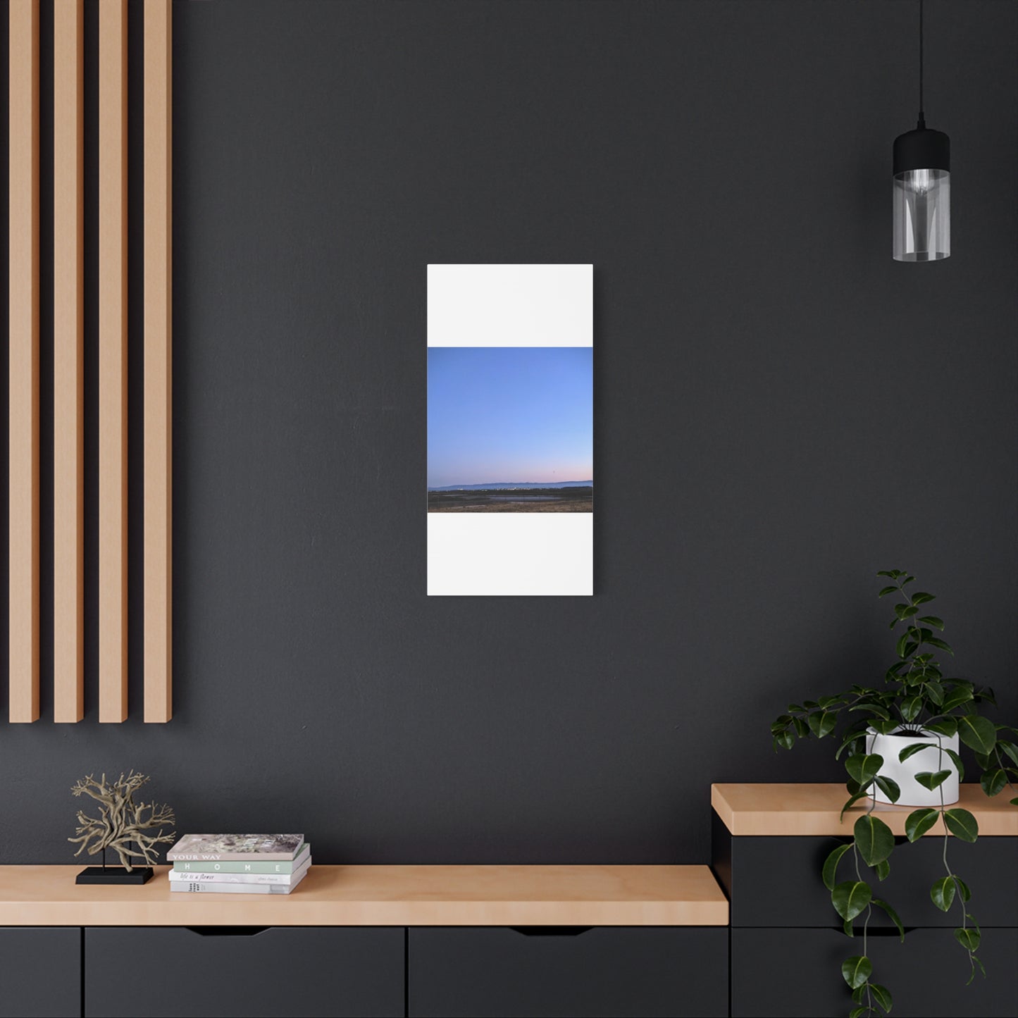 Serene Blue Horizon Matte Canvas Print — Stretched Wall Art