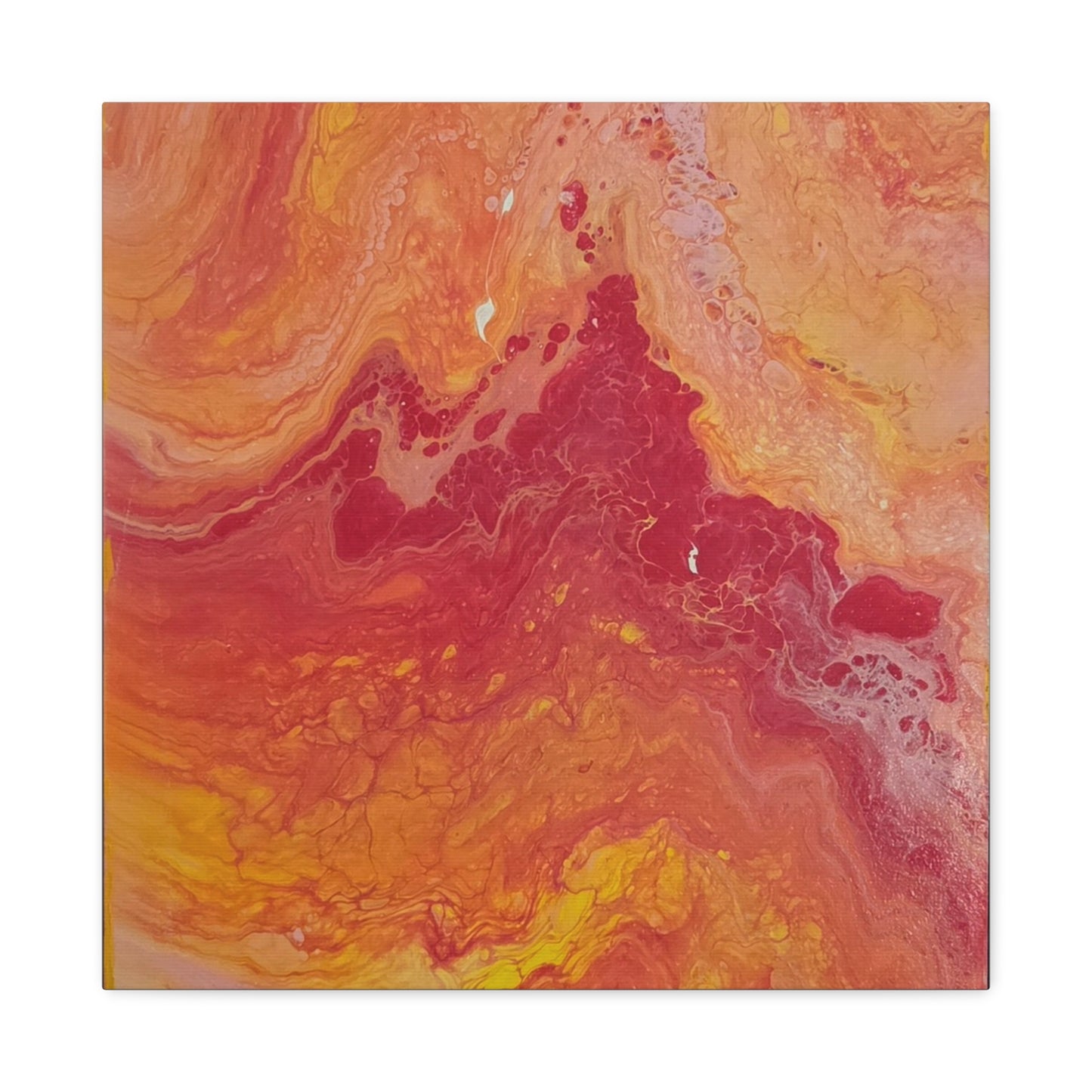 Abstract Pepto Popured - Sunset Swirl Matte Canvas Art - Stretched 1.25"